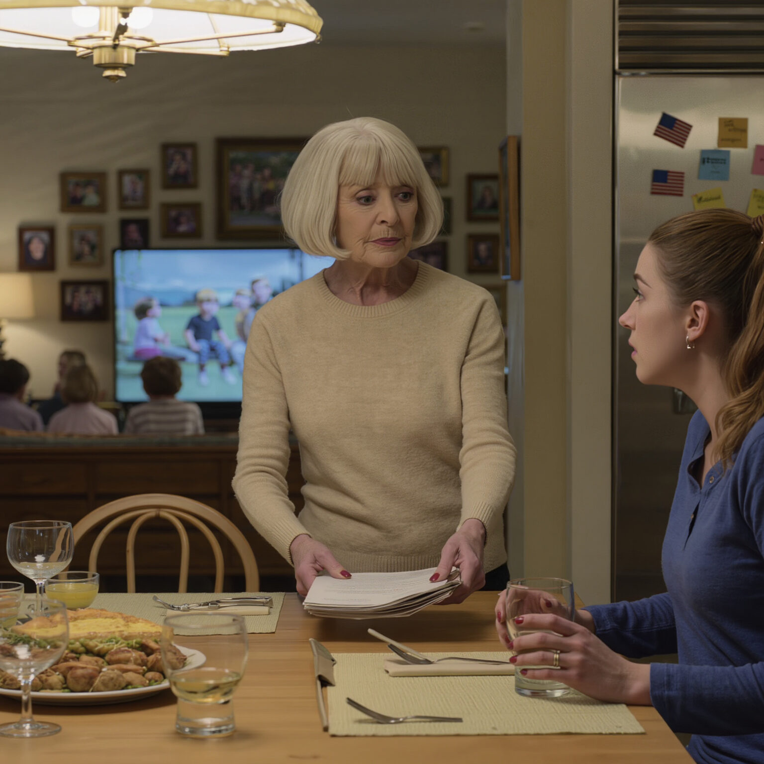 Vid min sons minnesmärke talade min svärdotter högt så att hela rummet kunde höra: “Jag tar inte hand om den där gamla kvinnan.” Jag svarade inte—Jag knöt precis min hand under min rock. Tio minuter senare gick advokaten fram med ett kuvert och bad mig stå. När han läste testamentet vände sig varje öga till mig: alla min sons tillgångar… fanns i mitt namn. Min svärdotter blev blek.