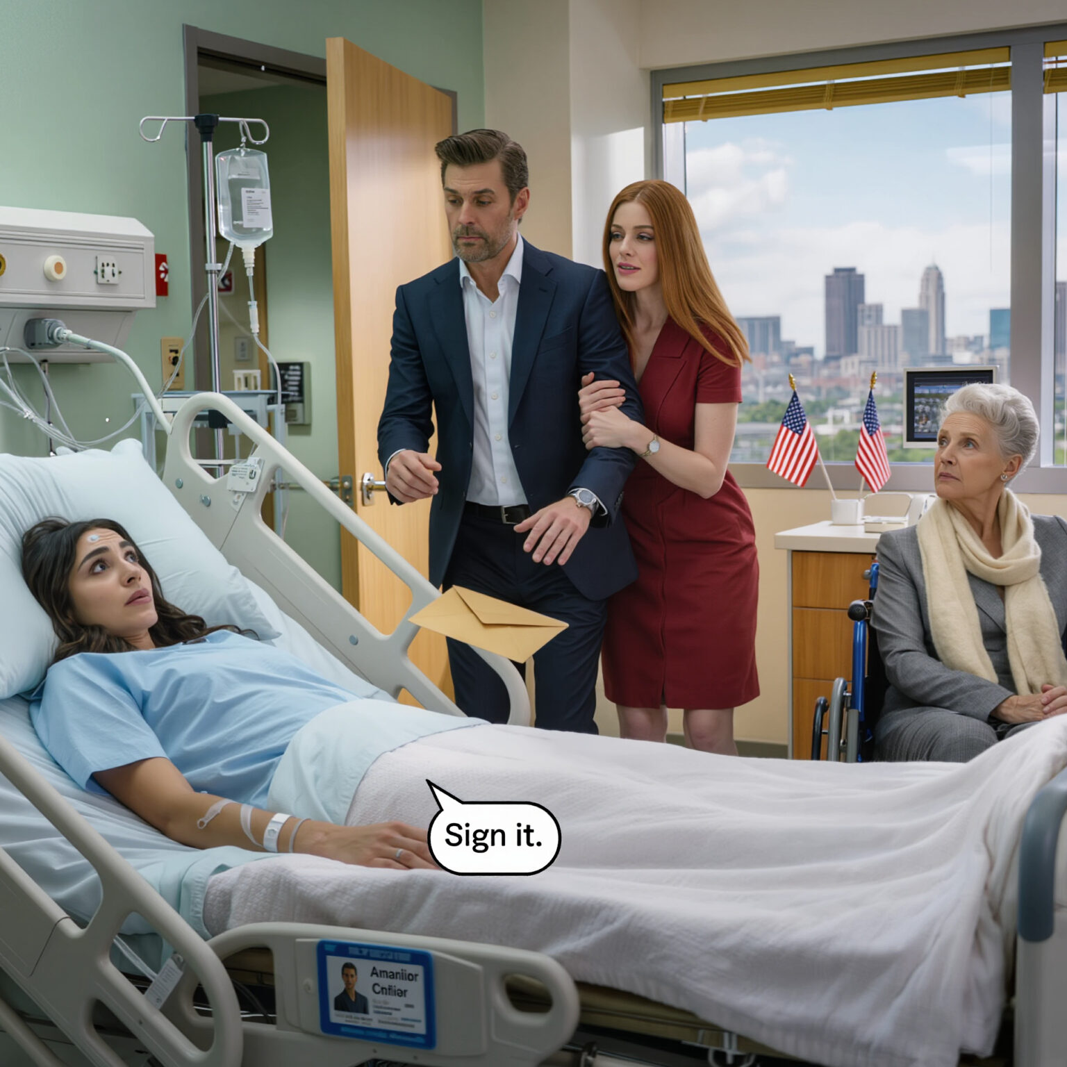 Min man bad mig donera min njure till hans mamma. “Bevisa din lojalitet mot mig!” han sa. Jag höll med. Två dagar senare dök han upp på sjukhuset med en kvinna i röd klänning. Hans mamma rullades in i rullstol. Sedan släppte han skilsmässopapprena framför mig. Vad han inte visste var hur mycket min njure verkligen var värd…