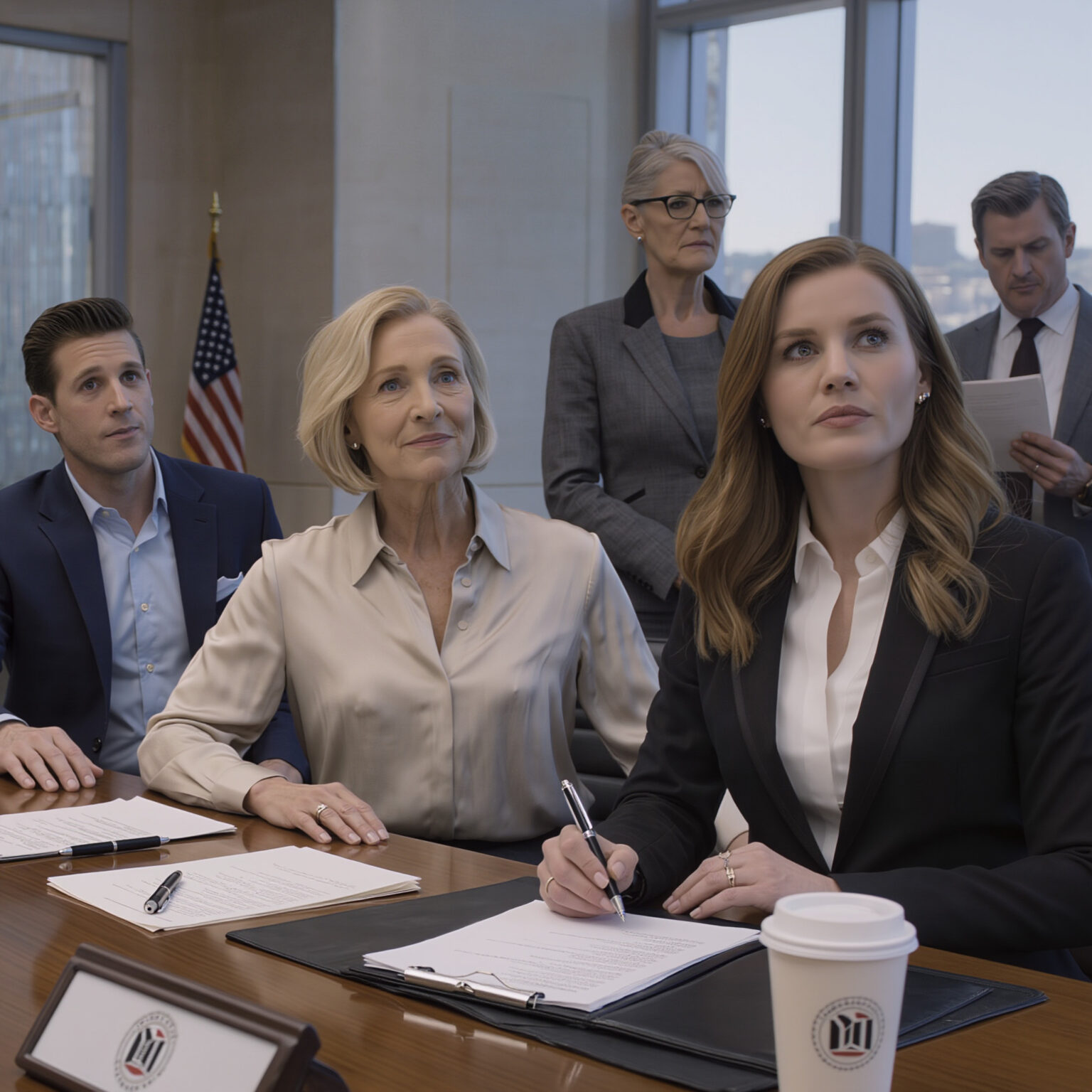 Efter att min man dog sa hans mamma, “Jag tar huset, advokatbyrån, allt utom vår dotter.” Min advokat bad mig att slåss, men jag sa, “Låt dem få det.” Alla trodde att jag var från vettet. Vid den sista utfrågningen skrev jag under pappren utan att tveka. Hon log fortfarande — tills hennes advokat tittade på sista sidan och allt förändrades.