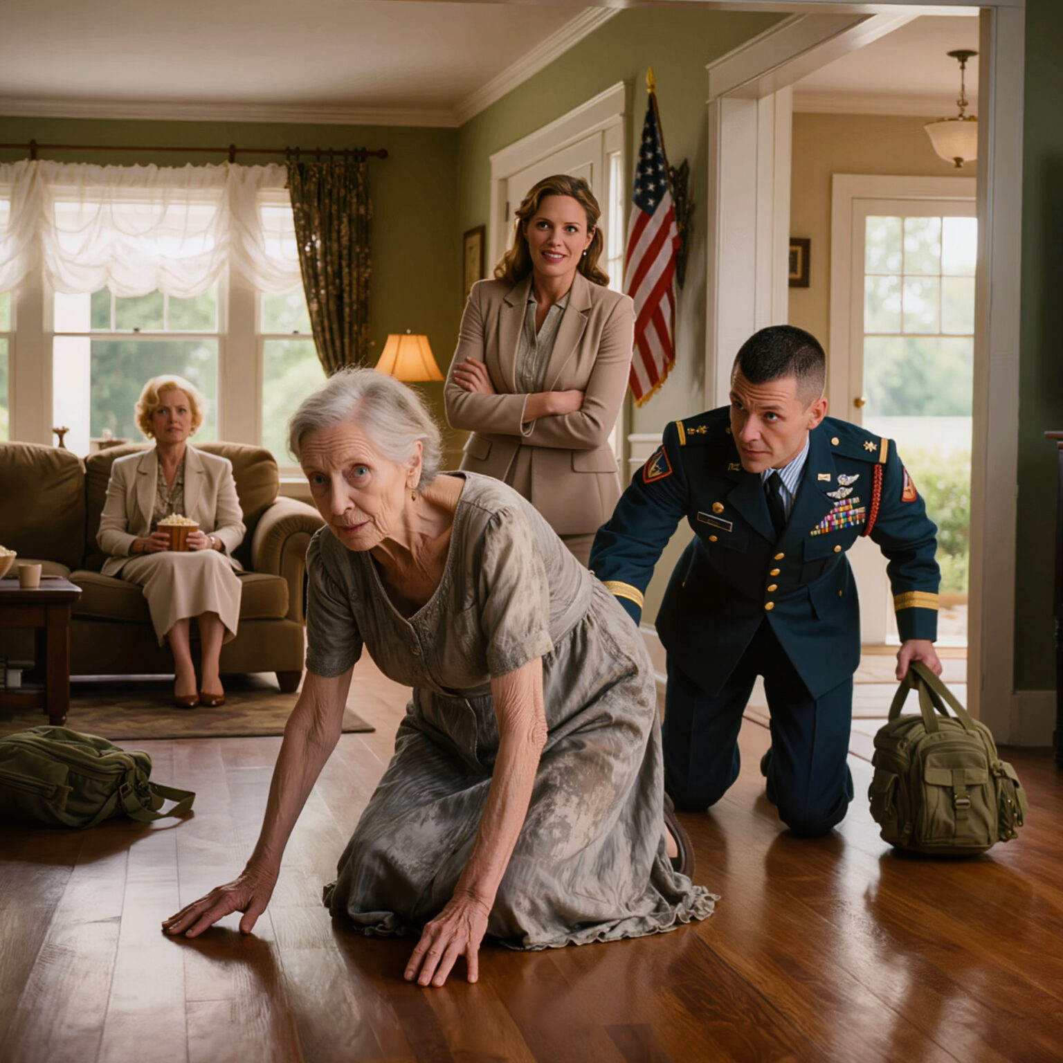 Min son kom hem efter 7 år i militären för att överraska mig, men fann mig istället arbeta som en piga i just det hus som min bortgångne man och jag hade köpt. När han fick veta att hans fru och hennes familj hade tagit allt ifrån mig stormade han in och sa: “Det här slutar idag.”