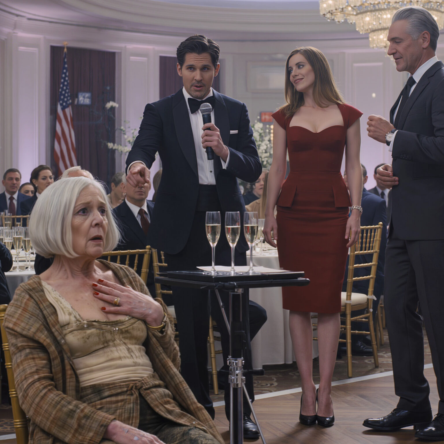 Min son lade ut mig på auktion för 2 dollar på sin välgörenhetsgala och skämtade sedan inför 300 gäster, “Vem vill ha min tråkiga mamma?” Jag förblev tyst tills en främling i ryggen reste sig och sa, “Två miljoner dollar.” Det han sa härnäst fick min son att tappa mikrofonen…