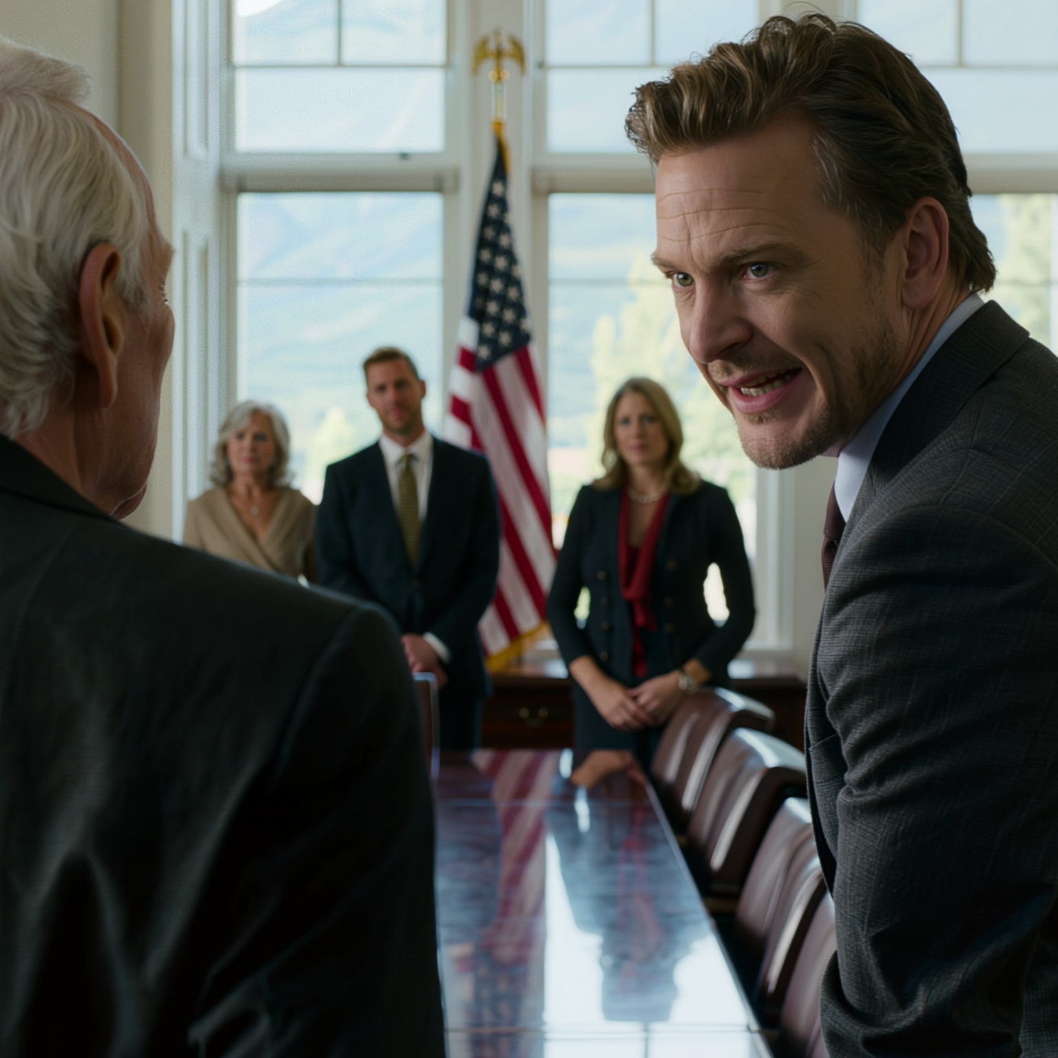 Vid min frus testamente, slog min svärson plötsligt ner handen på bordet, förklarade att “alla åtta orterna är våra,” sa sedan kallt, “En värdelös gammal man som du får ingenting,” och hela hans familj skrattade som vinsten var redan i deras händer, medan jag bara satt stilla och tittade noga på honom, som om personen som hade gjort det största misstaget i rummet fortfarande inte hade insett det ännu