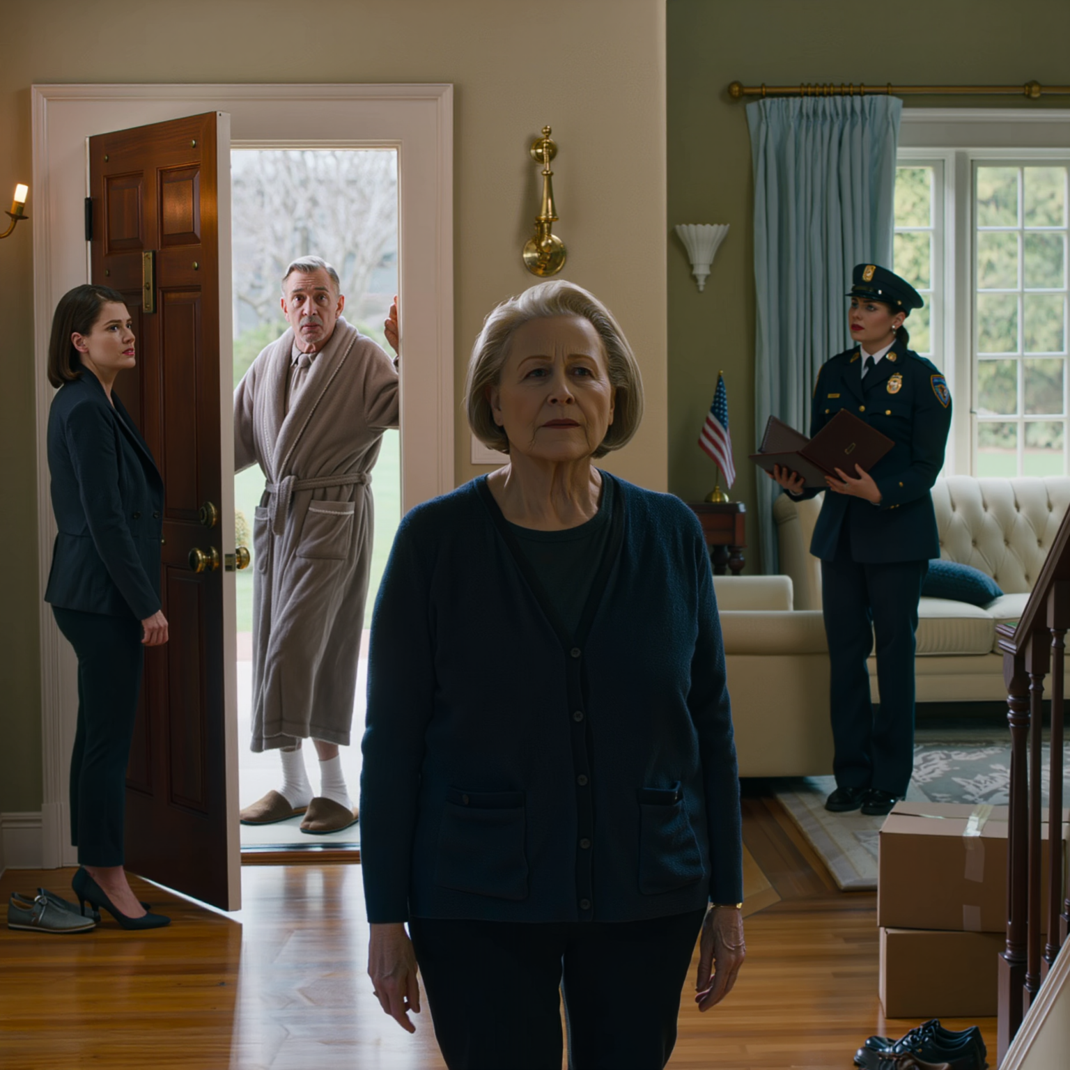 Jag hade precis hällt 15 000 dollar och sex månaders övertid på att bygga om mitt hus. Min dotter gick in, tittade på det helt nya vardagsrummet och meddelade att hennes svärföräldrar skulle flytta in på lördag, “bara för en liten stund,” knuffade mig sedan ner till källaren. Nästa morgon, när dörrklockan ringde, var det första gången ingen agerade som husägaren längre.