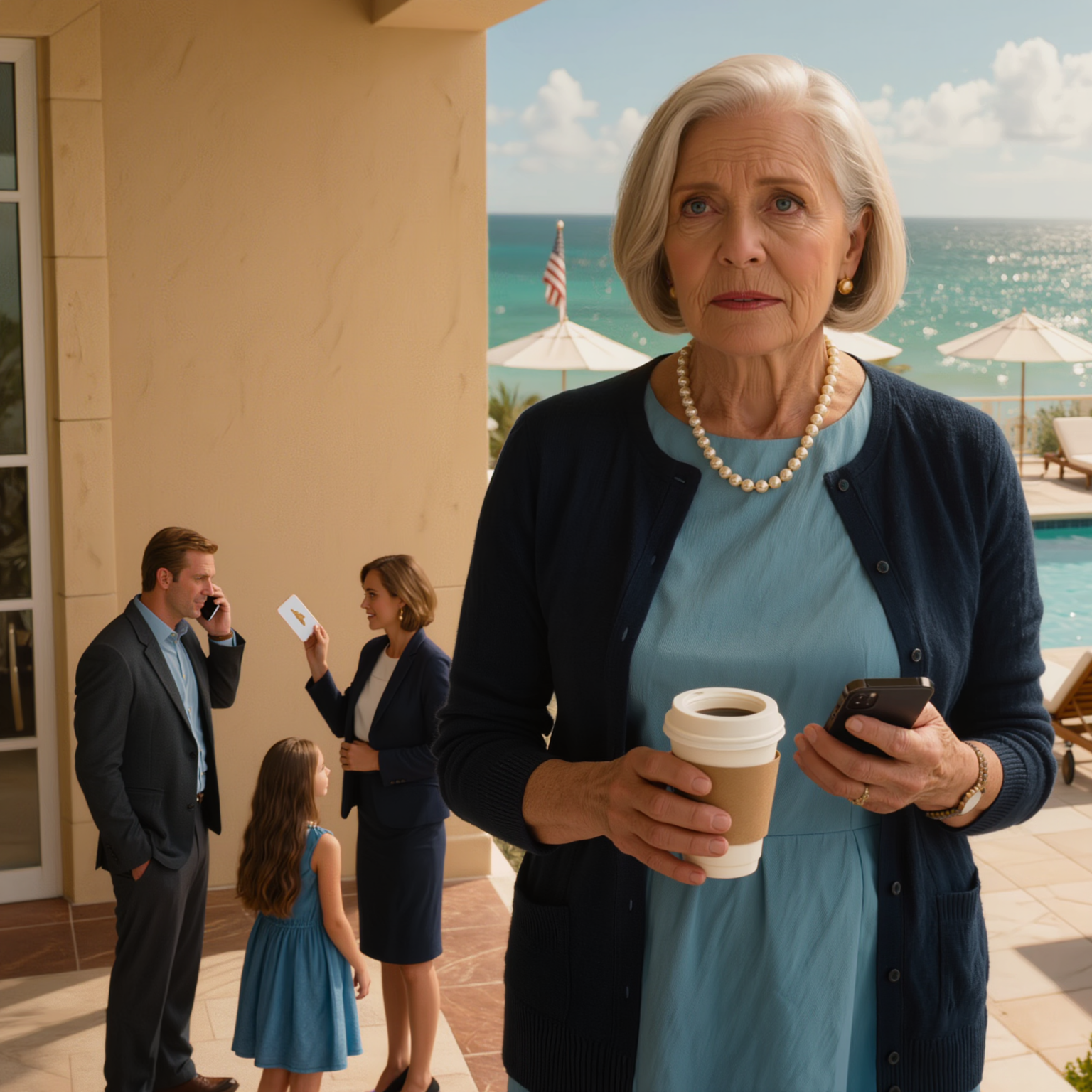 Hela min familj bjöd in mig att tillbringa en vecka på en badort som om de äntligen hade kommit ihåg att jag var en del av familjen, sedan när vi kom fram lämnade de mig ensam i hotellets lobby med en bunt rumsnycklar i handen, och exakt klockan 10:00 när min son ropade i panik för att ingen kunde komma tillbaka in i deras rum, hans röst gav bort att något hade glidit ur deras kontroll