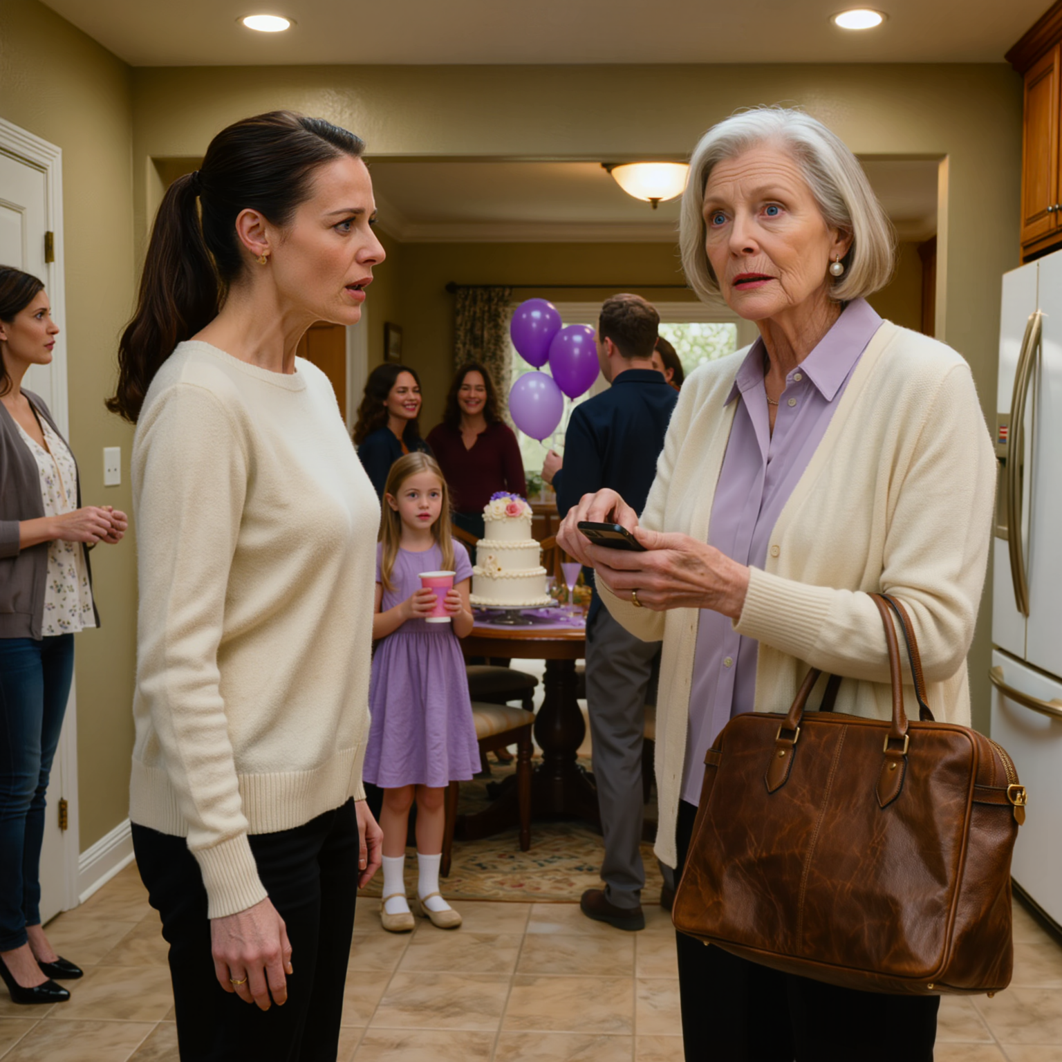 “Avbryt dina planer och kom och städa mitt hus, det är det minsta du kan göra,” sa min svärdotter mitt under mitt barnbarns födelsedagsfest, inför 30 gäster, medan jag var på ett samtal som kunde förändra min liv — för första gången efter 12 år av att ha blivit beordrad, sa jag “Nej,” hon sköt på fötter och skrek, “Du är värdelös,” och jag tog upp min handväska och gick till dörren, i vetskap om att någon precis hade gjort ett mycket stort misstag.