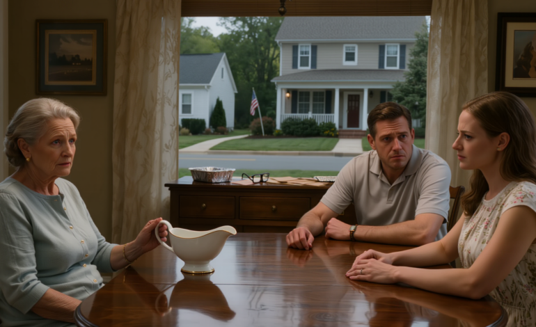 “Now that your husband is dead, go ahead and grieve, pack your things, and don’t come back,” my daughter-in-law said right at the dinner table, and my son just smiled, nodded, and added, “That house was never really yours anyway,” so I quietly moved out without arguing a word — the next morning, when I walked into the bank, some people began to realize they had spoken too soon.