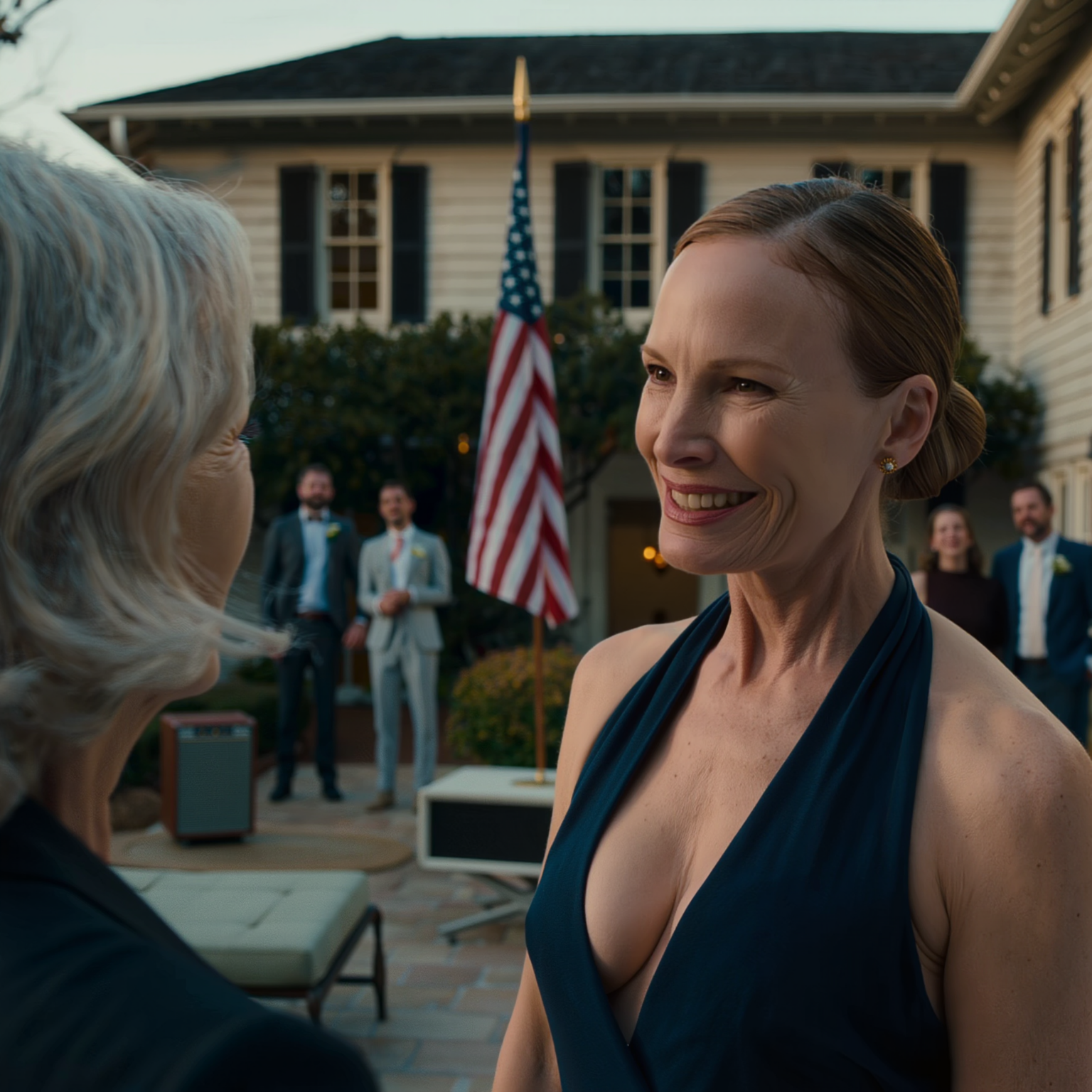 På ett familjefoto under en inflyttningsfest i Savannah rynkade min svärdotter pannan och sa kallt till mig att kliva ur ramen eftersom mitt ansikte “förstörde hela estetiken,” medan min son bara stod där tyst framför gäster, men när jag tyst gick och några timmar senare lyste min telefon upp med ett konstigt meddelande, visste jag att något precis hade börjat förändras