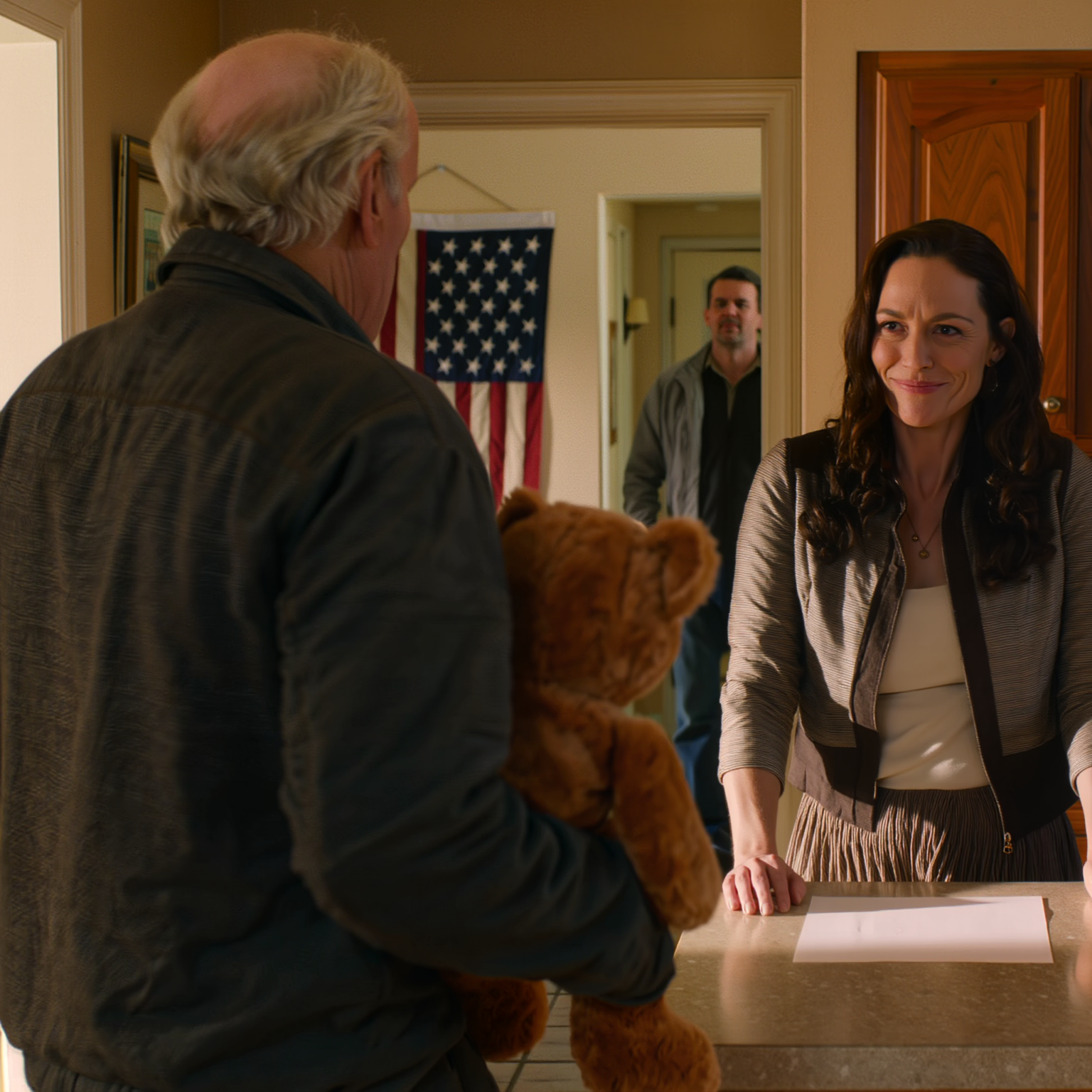 Jag tog med en nalle till Oakville för att krama mitt barnbarn Noah, men min svärdotter gled ett laminerat husregler över köksbänken som ett hyresavtal, lördagar bara i två timmar, gåvor måste godkännas, sedan hon kallt sa att om jag ville ha “access” var jag tvungen att överföra 800 dollar i månaden, jag log bara, höll tyst i veckor, och den dagen räckte jag min son ett kuvert som gjorde hans ansikte vitt.