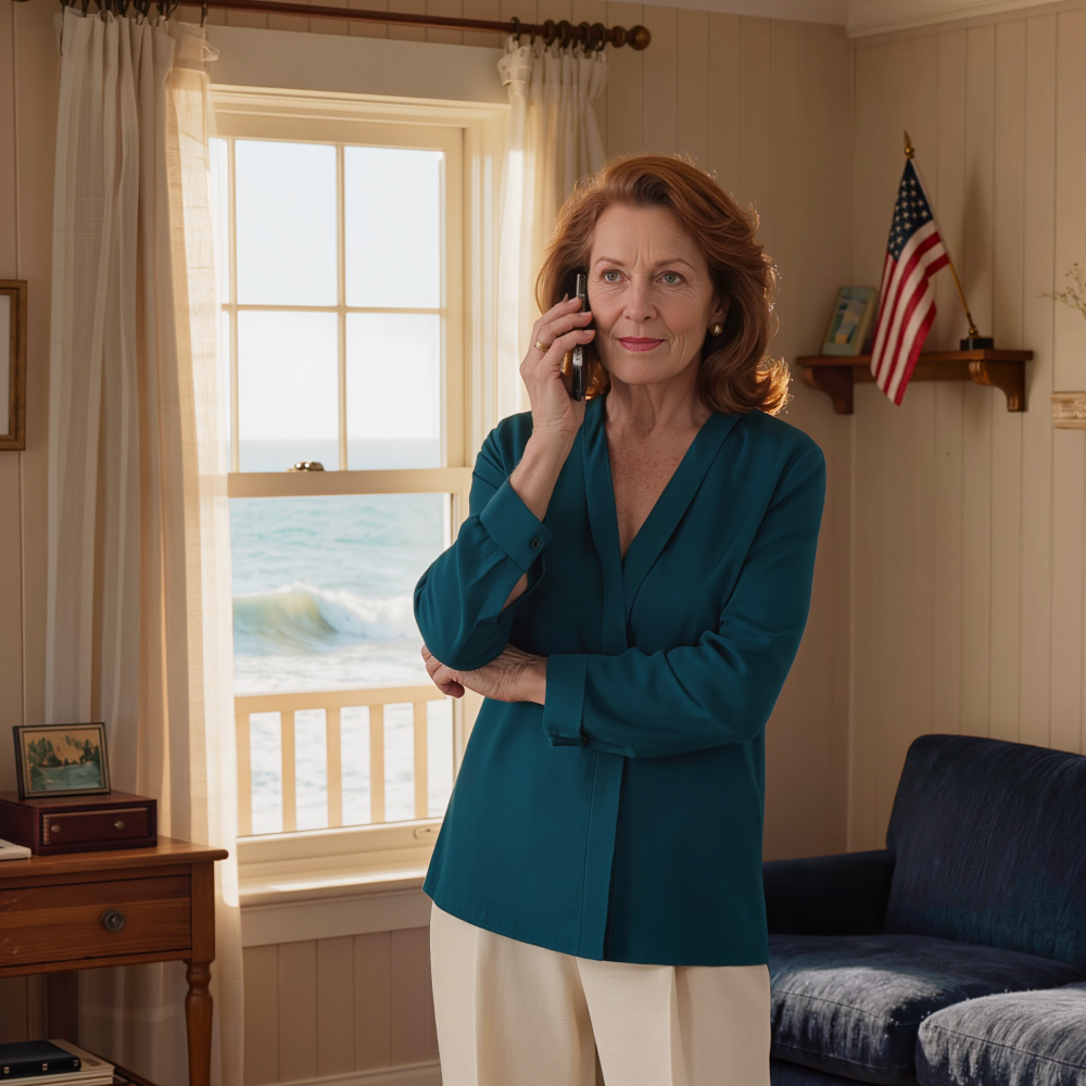 ‘Imorgon åker vi. Ditt strandhus är redan sålt. Adjö!’ min dotter ringde och sa. Jag skrattade och svarade: ‘Men du glömde en sak. Huset som du sålde var faktiskt…’