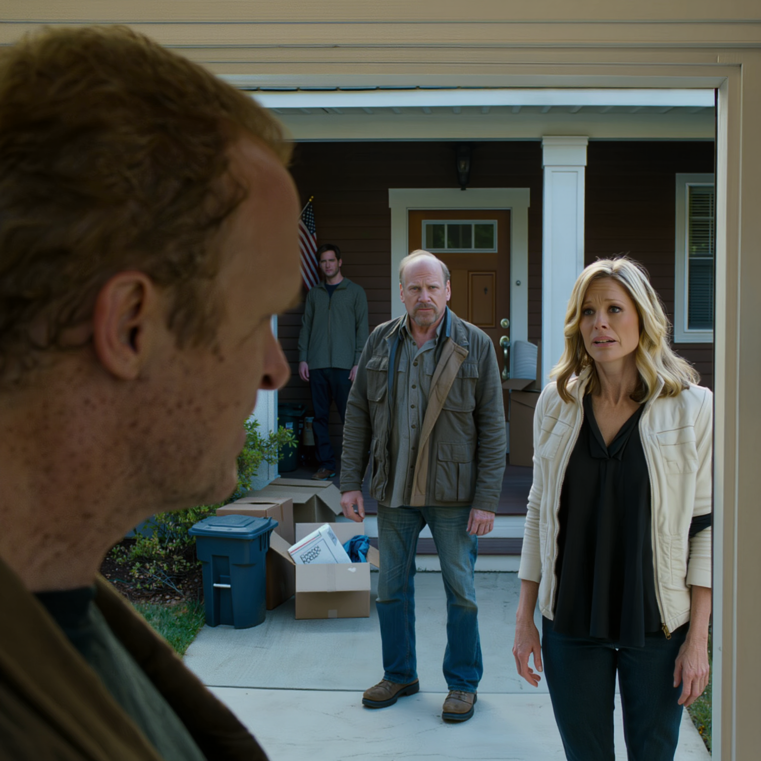 När jag körde tillbaka min pickup från en helgfisketur frös jag när jag såg alla mina tillhörigheter dumpade bredvid papperskorgen framför huset; min svärdotter stod där kallt och sa att det inte fanns plats för mig i det huset längre, medan min son bara stod tyst — log jag helt enkelt, drog fram min telefon, ringde ett samtal, och 3 dagar senare började de frenetiskt söka efter mig överallt…