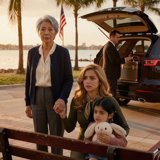 I parken såg jag min dotter på en bänk med en liten flicka och ett par resväskor. Jag frågade, “Varför är du inte på mitt företag?” Hon sa, “Jag fick sparken. Min svärfar sa att min familj inte var värdig.” Jag log. “Sätt dig i bilen.” Det var dags att han fick reda på vem den riktiga chefen var.