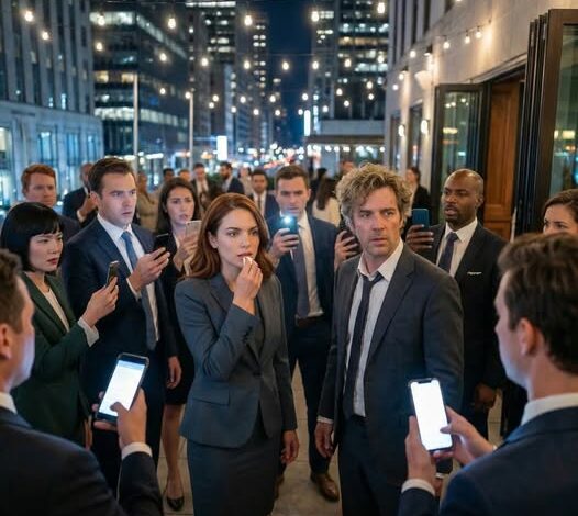 My husband thought it was funny to SLAP my mouth in front of his coworkers after I made a harmless joke. The room went silent. He leaned in and hissed, “Know your place.” I smiled slowly, wiped the blood from my lip, and said, “You just slapped the wrong woman.” What he didn’t know was that every phone in that room had just captured the moment his career died.