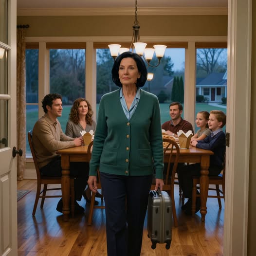 My daughter-in-law invited the whole family to celebrate but did not invite me. A few hours later, she texted: “Mom, remember to heat up the leftover portion in the fridge. Don’t let it go to waste.” I only replied: “OK.” Then I packed my luggage and walked away. That night, when they returned and opened the door, the truth was already waiting on the table.