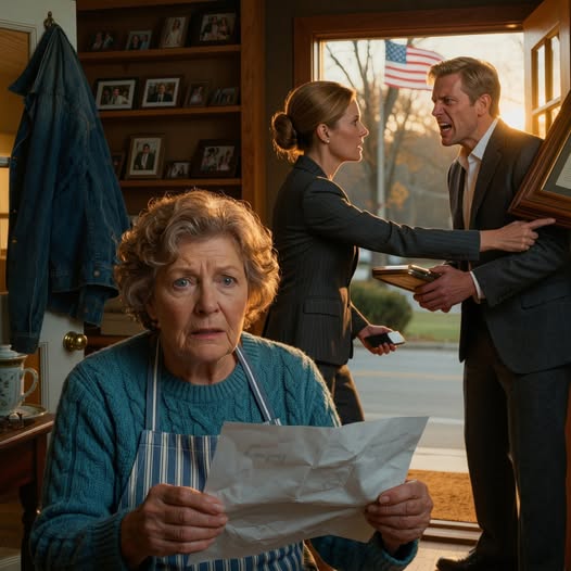 På lördagseftermiddagen dök min dotter och hennes man upp i mitt nyrenoverade hus. “Du har 48 timmar på dig att packa ihop och lämna—huset går ut på marknaden måndag.” Jag stod där ett ögonblick i total chock. Sen ringde jag ett telefonsamtal. Fem dagar senare nystas deras liv upp.