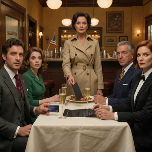 My daughter lied and said dinner had been canceled, but I caught them eating on my card, so I locked it right before the check came and watched panic spread across the table.