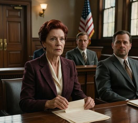 My husband had barely died when his two sons coldly announced, “We’re taking the estate, the properties, the business, all of it.” My lawyer pulled me aside and begged me not to give in, but I answered calmly, “Give it all to them.” The whole room looked at me like I was a widow losing her mind, but at the final hearing, their smiles were the ones that stalled when their lawyer reached the first line I had left for him.