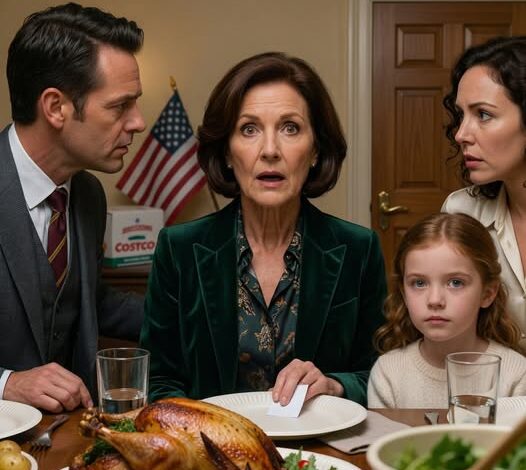 During dinner, my granddaughter quietly placed a note on my plate that read, “Grandma, pretend you’re not feeling well and leave right now. Don’t ask any questions.” I was confused, but there was something in her face that made me trust her and do exactly that. Ten minutes later…