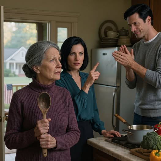 “Get out of my kitchen right now,” my daughter-in-law screamed in my own house. She was using my pots and my groceries to cook for her entire family, and my son actually started clapping. “That’s right, honey,” he said. “It’s about time someone finally put her in her place…” But he never got to finish that sentence.