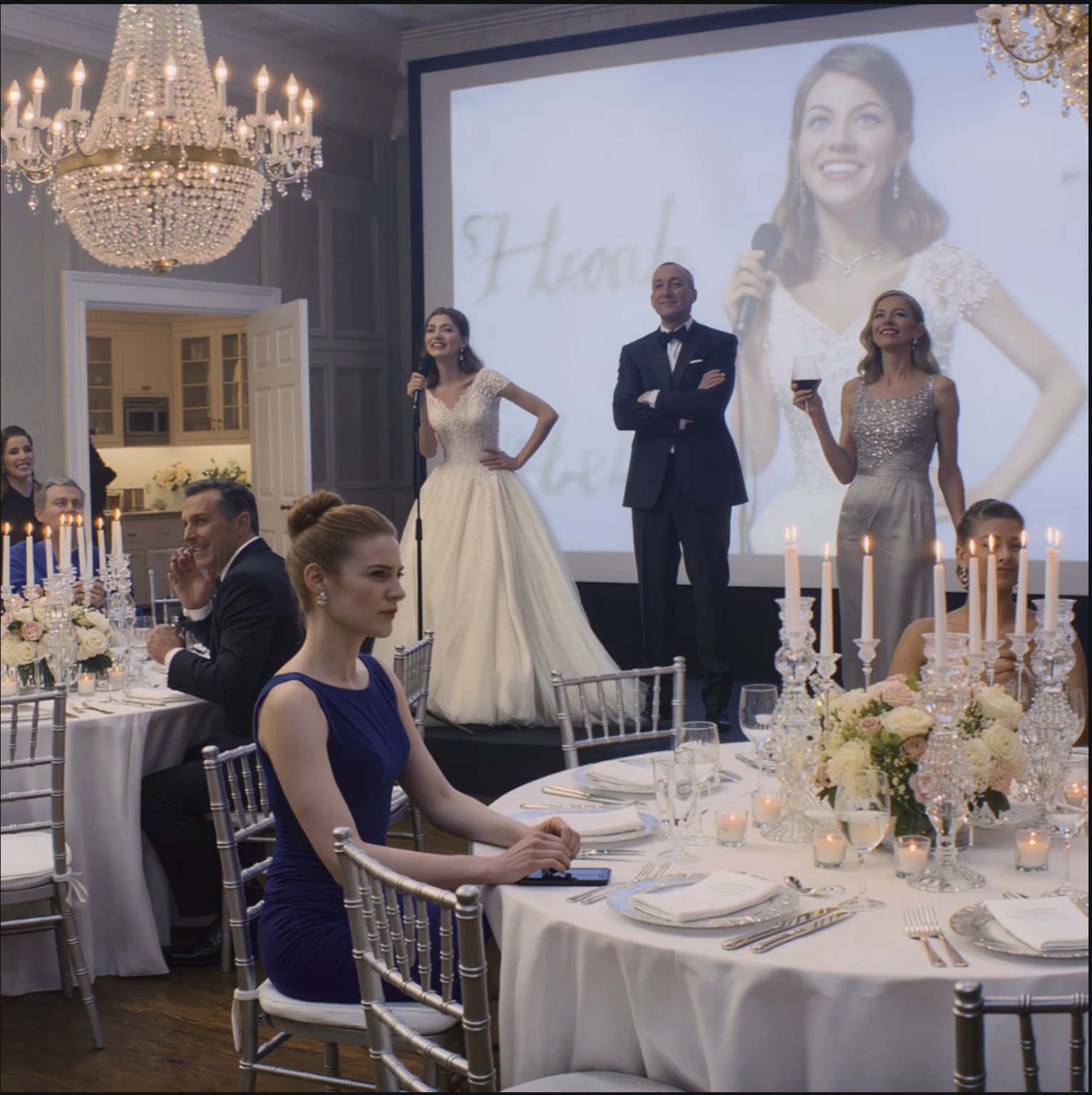 “Don’t laugh too hard. She might actually cry,” my sister said as infertile, divorced, failure blazed across a 10-foot screen at her wedding, but when I sent one quiet text and touched the deed my grandmother hid for 16 years, the room realized the daughter they mocked was the one person who could tear my father’s perfect family, and his biggest deal, straight down the middle.