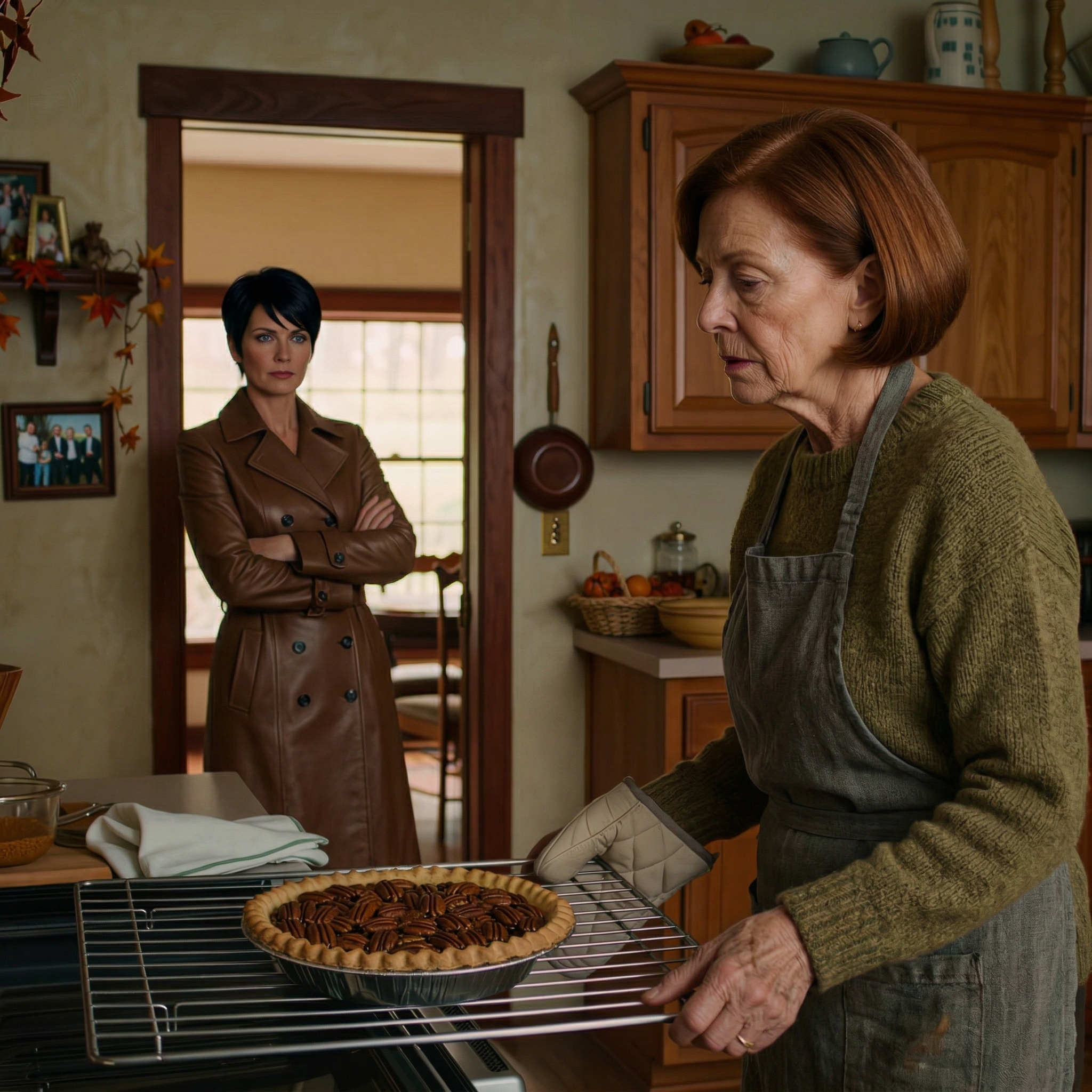 På Thanksgiving-morgonen stod min svärdotter i min köksdörr, tittade på huset jag bott i i 43 år och sa till mig att jag borde vara ute på söndag eftersom hon och Daniel redan hade pratat med en mäklare, och vid middag satt hon på min plats, när jag berättade för 17 personer att detta hus på 847 000 dollar var mer meningsfullt för deras familj “sa jag helt enkelt åt henne att låta mig sköta pappersarbetet först