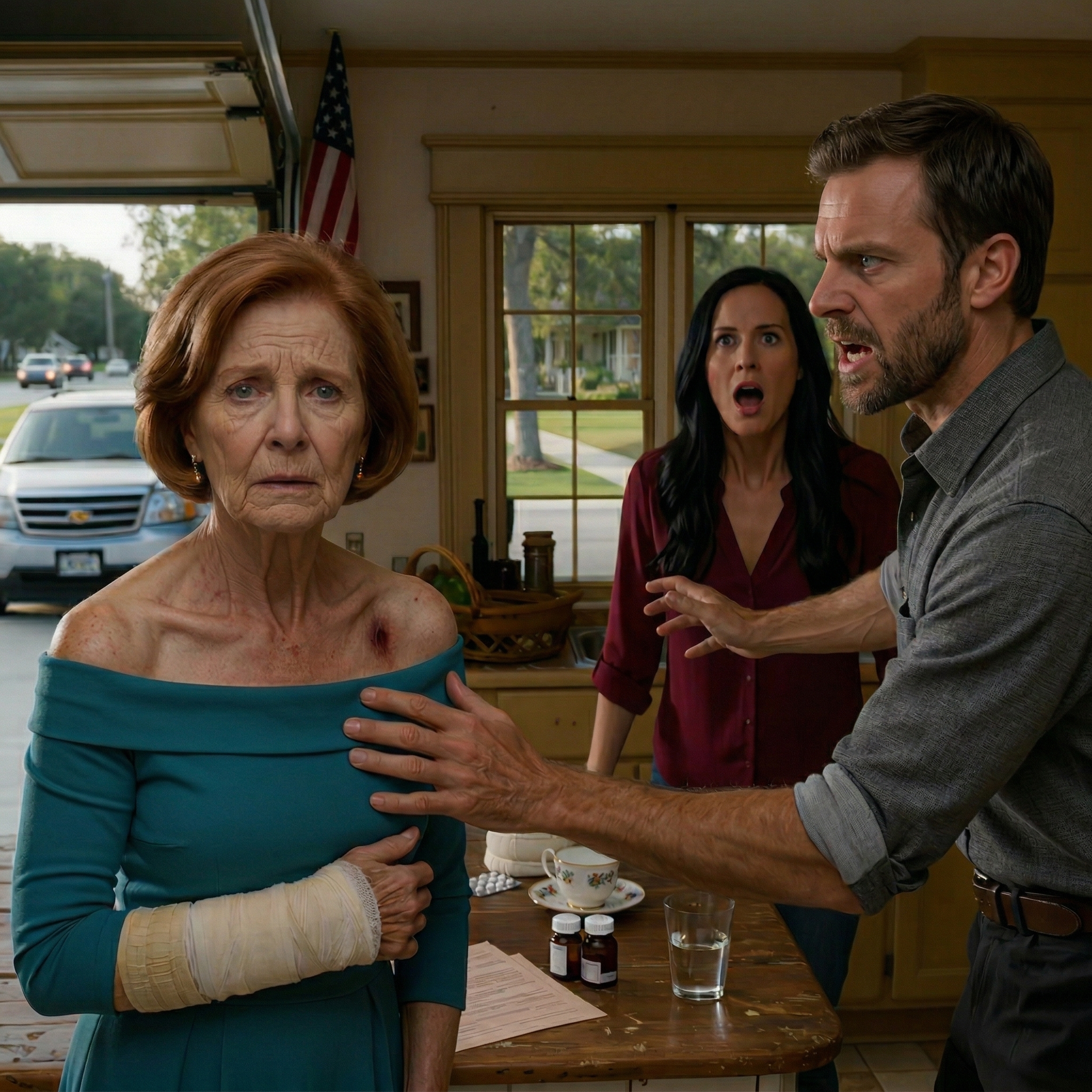 Jag ärvde 38 miljoner dollar och körde för att berätta för min son när jag kraschade. Han kom aldrig till sjukhuset. När jag ringde sa han, “Jag har inte tid med det här.” Veckor senare dök han upp med sin fru för att se hur jag mådde. Hon tittade på mig och darrade. “Herregud… Hon visste…”