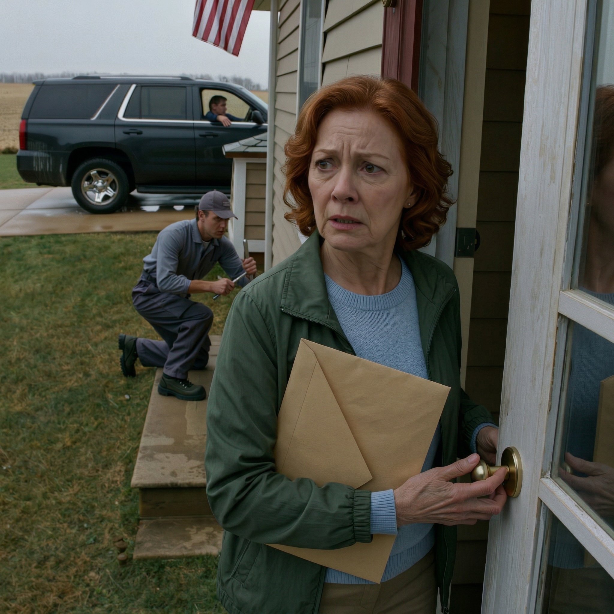 Min svärdotter lade ett kostnadskalkylblad mot mig för att jag bodde i deras hus, och med platt röst sa “Lämna över din pension eller flytta ut,” medan min son bara stirrade ner vid bordet som om jag var en kostnad objekt, så nästa morgon ringde jag en låssmed till huset i mitt namn, och när hans SUV svängde in på uppfarten sa hans ansiktsuttryck att de hade missbedömt vem de gjorde det här mot,