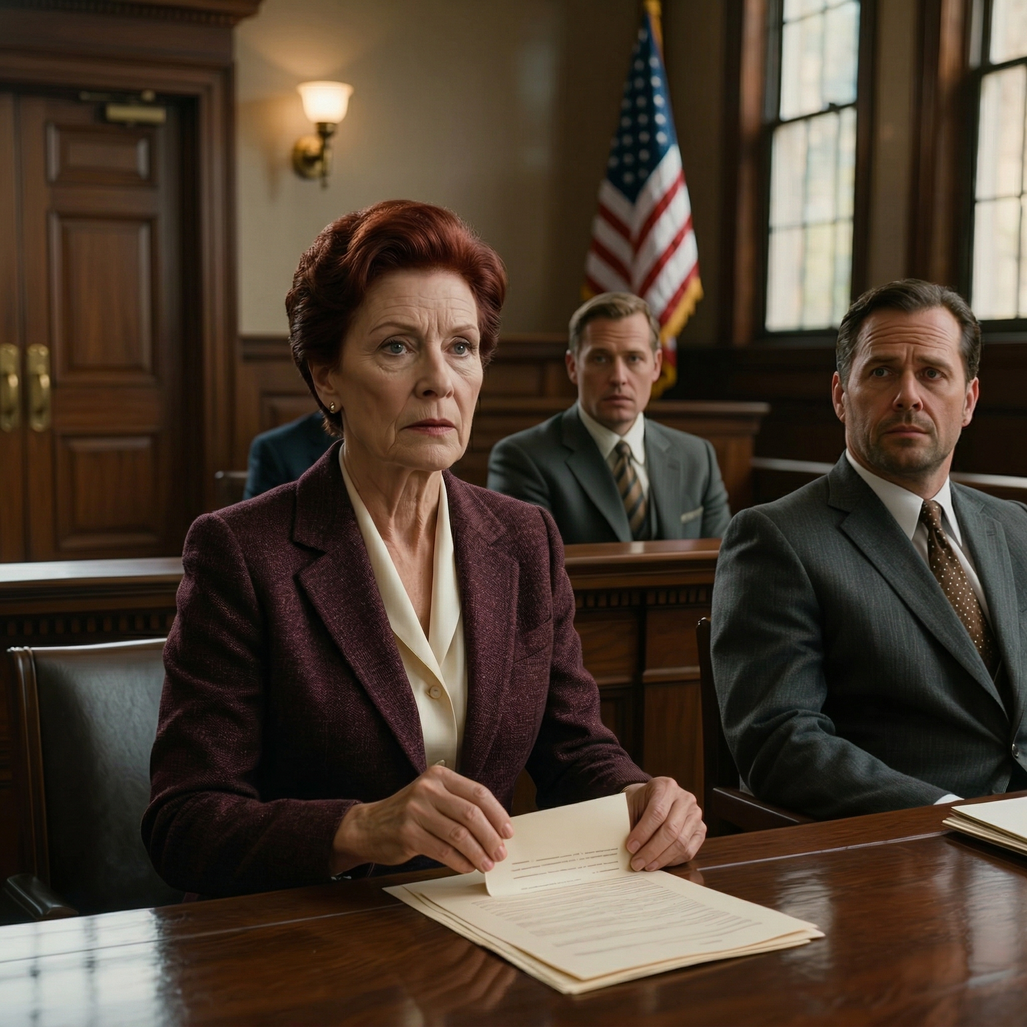 Min man hade knappt dött när hans två söner kallt meddelade, “Vi tar godset, fastigheterna, verksamheten, allt.” Min advokat drog mig åt sidan och bad mig att inte ge efter, men jag svarade lugnt, “Ge allt till dem.” Hela rummet såg på mig som om jag var en änka som tappade förståndet, men vid den sista förhandlingen var deras leenden de som stannade när deras advokat nådde den första raden jag hade kvar för honom.