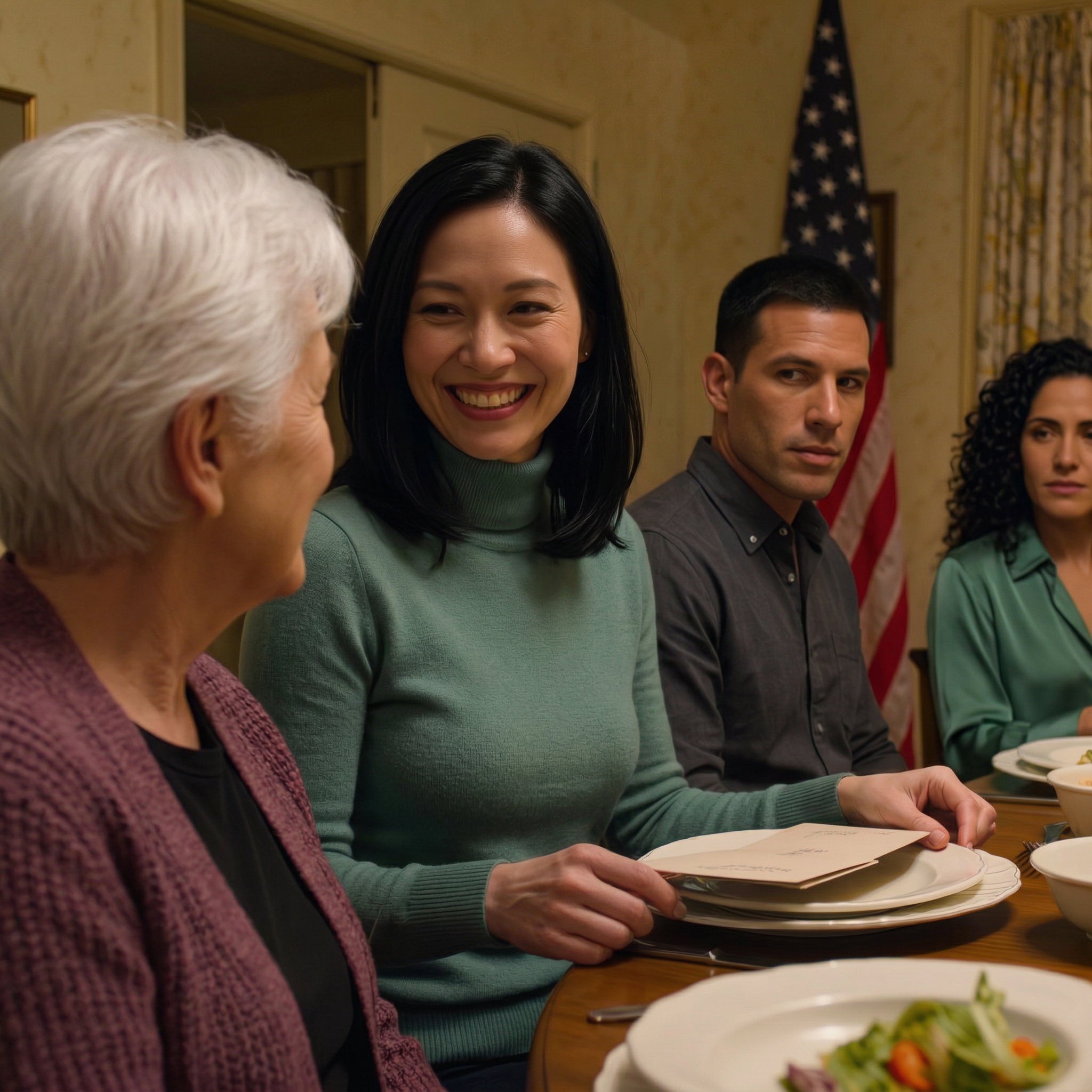 “MORMOR, IKVÄLL SKA MAMMA OCH PAPPA TA DINA PENGAR…”—mitt 6-åriga barnbarn viskade medan det fortfarande var mörkt, och jag förstod direkt att det fanns en plan i det här huset som hade repeterats; “family”-middagen blev plötsligt en scen, ord söta som honung men kalla som en kniv, och jag log bara— för den natten, någon skulle bli chockad när jag såg att jag inte längre var en “lättledd gammal dam.”