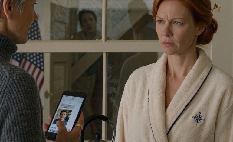 Min son ringde från planet: “Emily gick precis ombord.” Men på övervåningen var duschen fortfarande igång och hon nynnade fortfarande. Jag bråkade inte, jag bara log, skrev ner 8:17 i min anteckningsbok och väntade. För när en person i säte 2A flyger till Paris, och en annan person går ner för trappan i mitt hus, vet jag att denna “rollbyte är på väg att exponera sig själv.