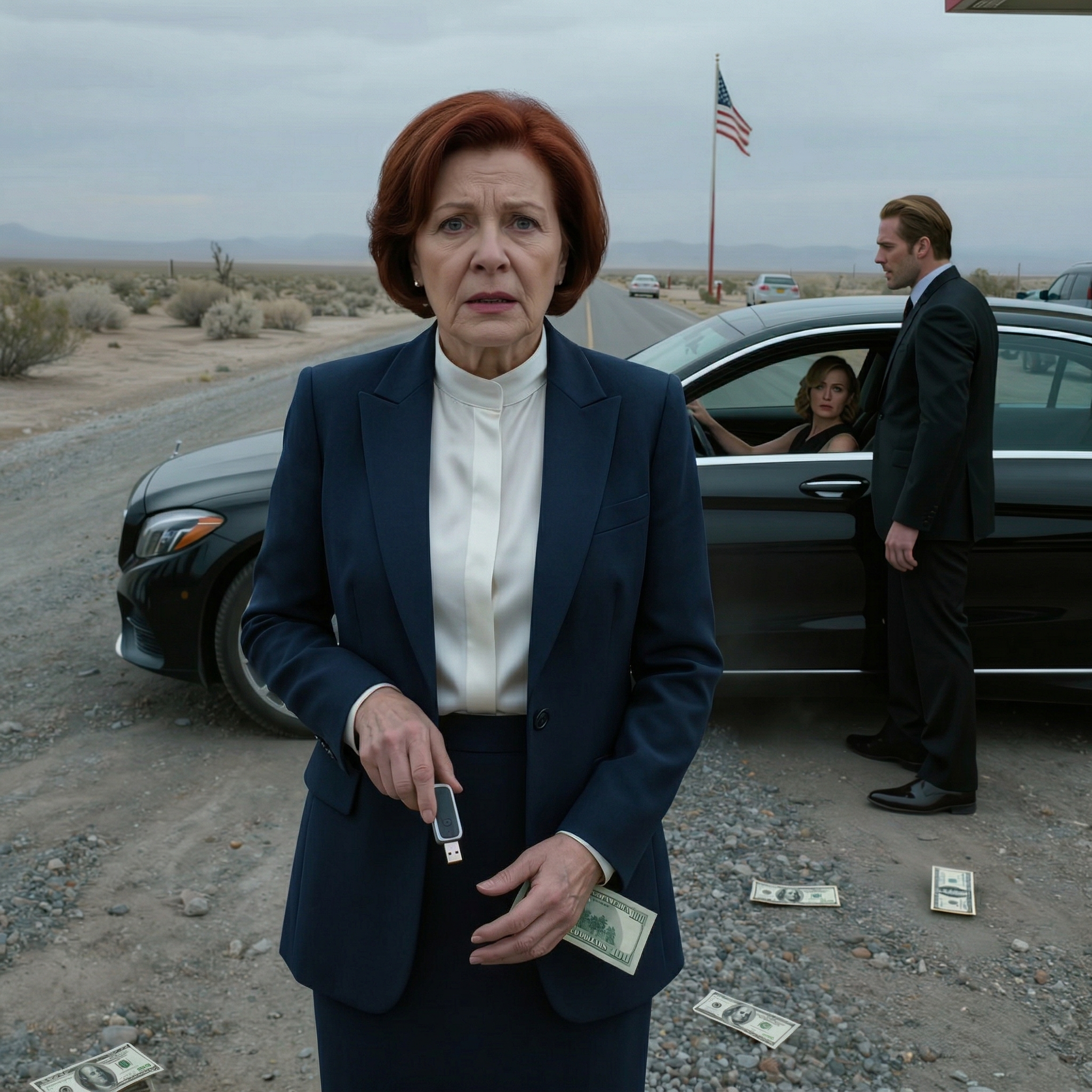 Efter min mans begravning tvingade min dotter ut mig vid vägkanten och låste bildörrarna. Hon slängde 50 dollar på mig och sa: “Pappa är borta. Du är ensam nu. Lämna allt till mig.” Sen rusade hon iväg. Men hon visste inte att jag var redo. Jag sträckte mig ner i rockfickan och drog fram något…