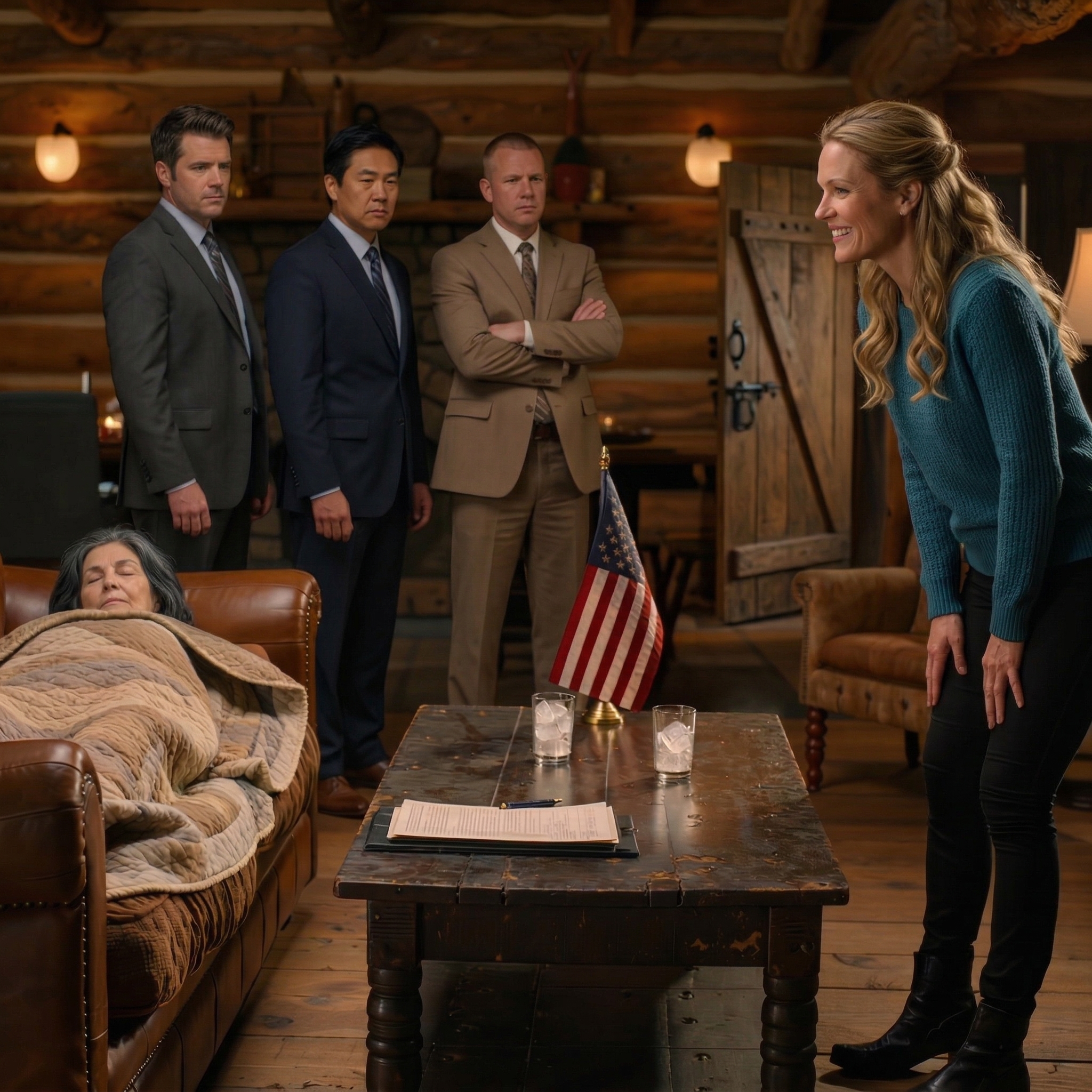 De trodde att jag slumrade till i vardagsrummet, men jag hörde allt: planen, advokaten, det falska “-testamentet,” och löftet att sälja Texas mark för 199 miljoner dollar. De sa att jag bara var tvungen att skriva på snabbt och att jag skulle skickas till en “care”-plats i Dallas. Jag höll tyst, som en svag gammal kvinna. Det enda är att innan de stoppade pennan i min hand hade jag redan skrivit på något annat för länge sedan.