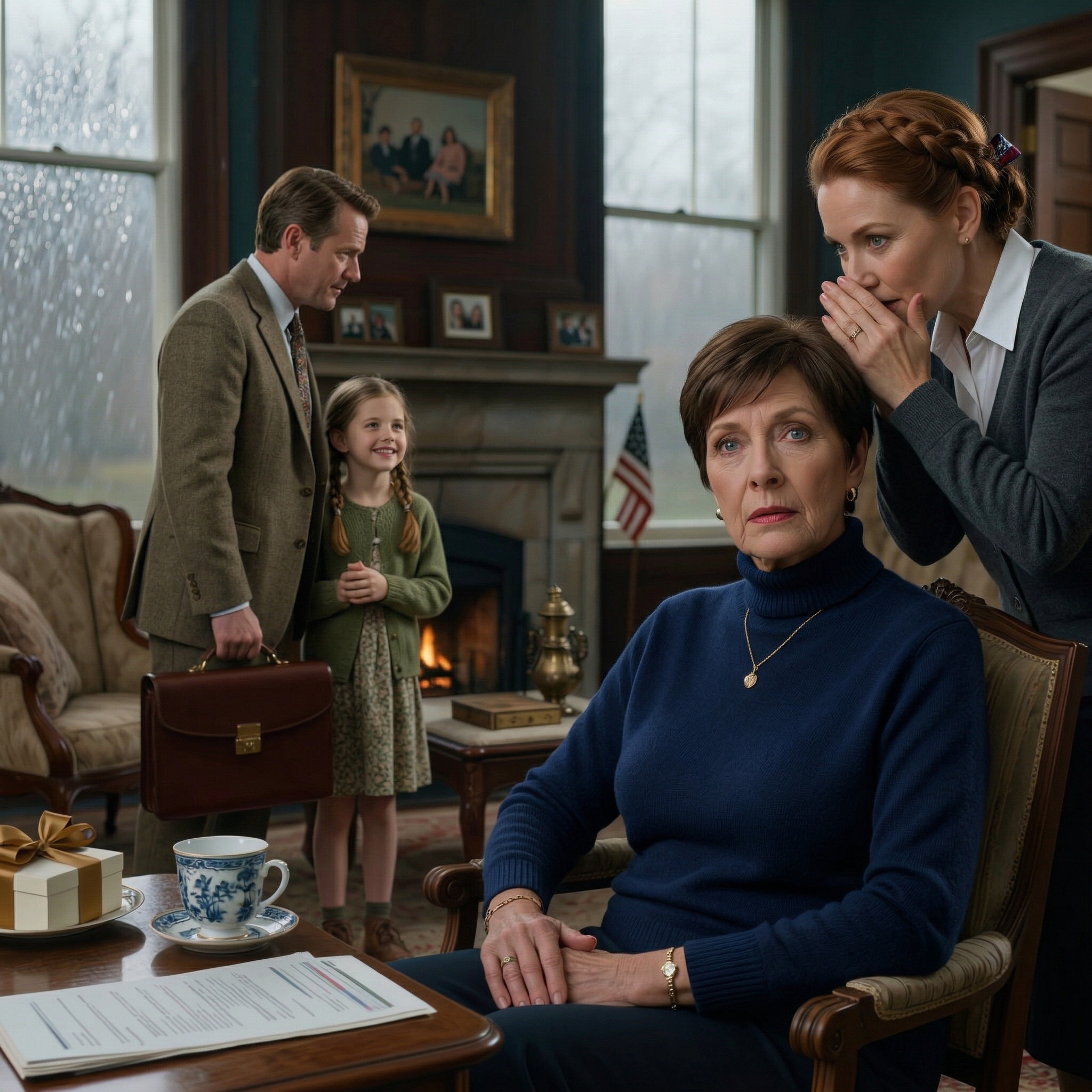 Jag var på väg att skriva över mitt företag på 12 miljoner dollar till min son där i mitt eget vardagsrum i Beacon Hill när min svärdotter gav mig en kopp kaffe med ett leende som var för sött, hushållerskan stötte plötsligt på mig och lutade sig in för att viska, “Drick det inte, lita bara på mig,” Jag bytte i hemlighet koppar med henne, och fem minuter senare var det min sons ögon som fick mitt blod att rinna kallt