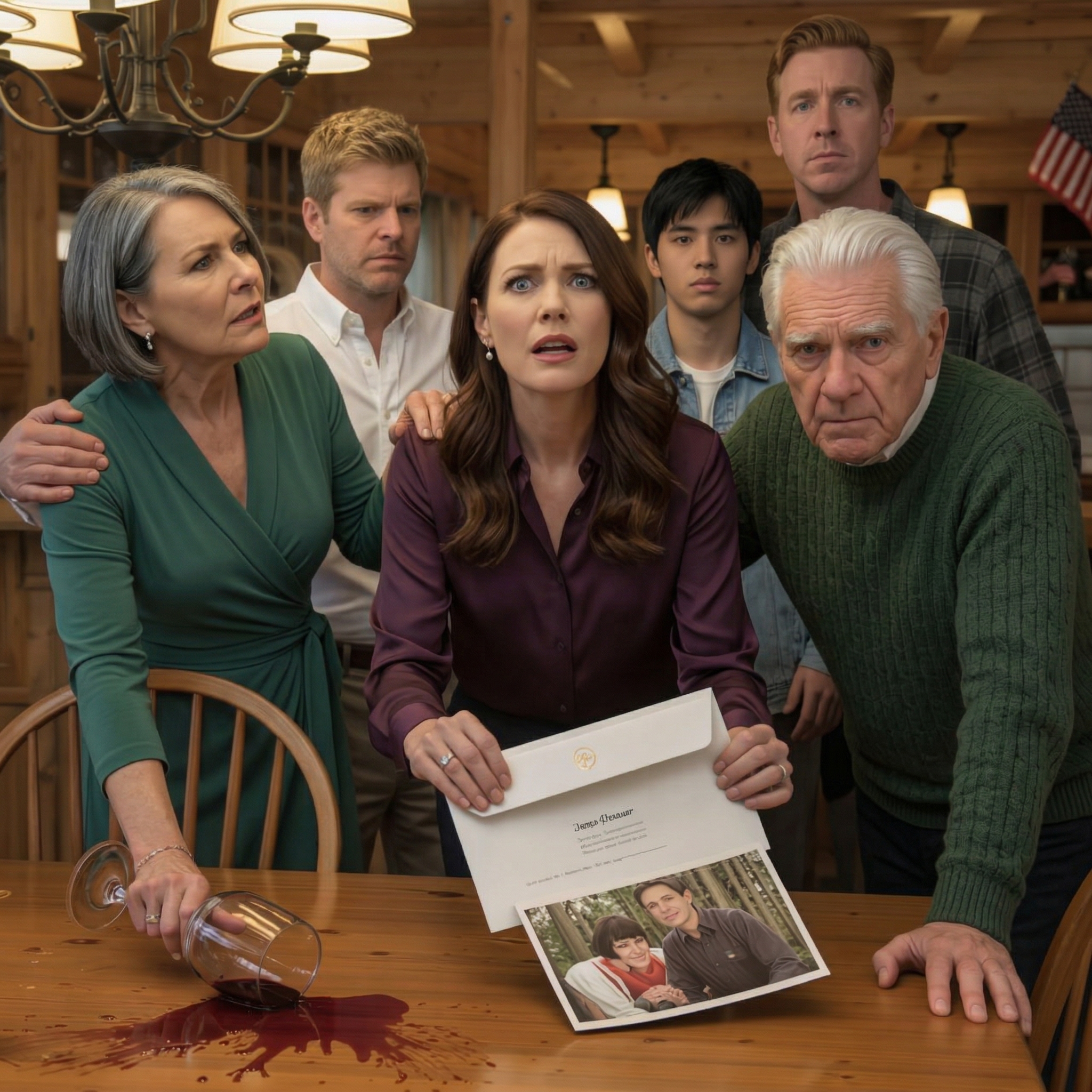 På min 25-årsdag lyfte min mamma sitt glas i en fullsatt småstadsrestaurang på en fredagskväll och sa, nästan slentrianmässigt, “Vi behöll dig bara för skatteförmånerna,” innan hon sköt papper över bordet som om hon stängde en gammal account— och det grymmaste var att hon fortfarande inte hade någon aning om kuvertet i min väska, och de tre tysta människorna som satt nära fönstret var på väg att ångra historien som hon hade berättat för den här staden i tjugofem år.