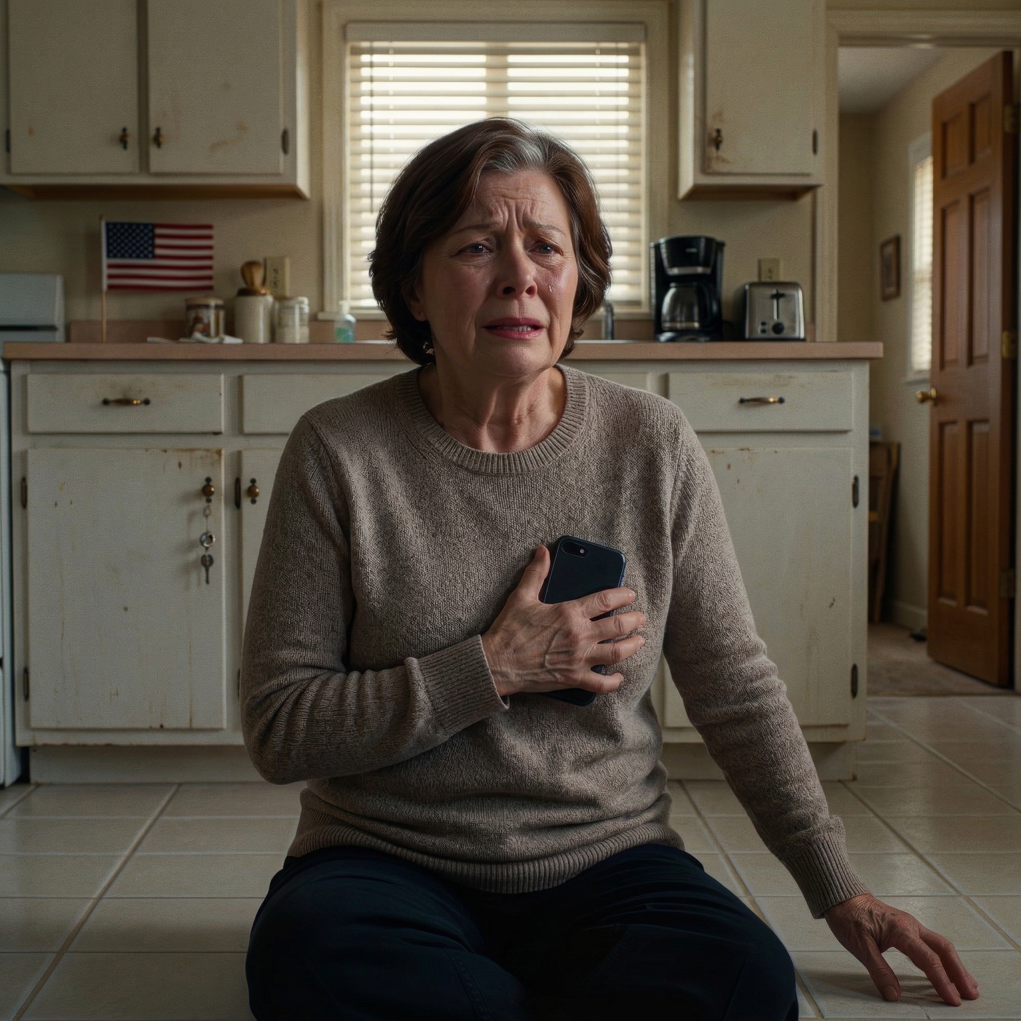 När jag låg på köksgolvet av en konstig smärta ringde jag min son och han svarade rakt ut, “Det är Katies födelsedag idag, jag kommer imorgon.” Jag hörde festljudet och linjen dog, ambulansljusen svepte över mitt fönster, en sjuksköterska frågade om familjen skulle komma, jag skakade på huvudet och på vägen till sjukhuset gjorde jag ett tyst val som gjorde varje senare ursäkt för sent.