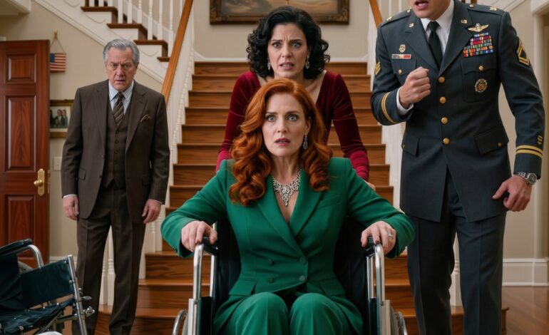 Min syster knuffade ner min rullstol för trappan efter att jag tyst anmält min svåger till NCIS när jag såg hans 80 000 dollar Rolex. Tio minuter senare drog en militär SUV upp utanför, och två marinens officerare gick in genom dörren… och det första som förändrades i min fars hus var inte bullret. Det var Jillians ansikte.