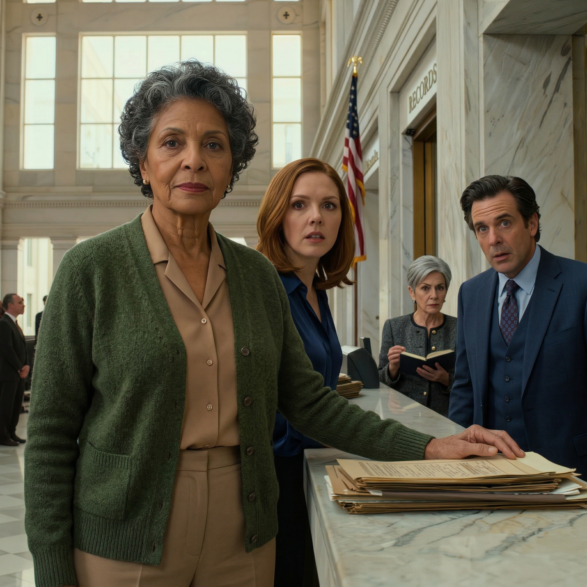 På min dotters bröllop gav jag henne en gammal passbok. Min dotter slängde in den i fontänen: “Är det här bara några lösa räkningar, mamma?” Hennes rika man log och tillade, “Din mamma är ändå bara städare.” Jag gick ut. Nästa morgon gick jag till banken. Kassören blev blek: “Frun… snälla gå inte.”