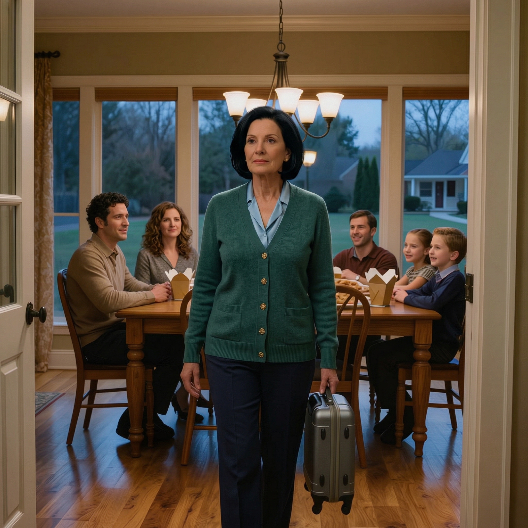 Min svärdotter bjöd in hela familjen att fira men bjöd inte in mig. Några timmar senare smsade hon: “Mamma, kom ihåg att värma upp den överblivna delen i kylen. Låt det inte gå till spillo.” Jag svarade bara: “OK.” Sen packade jag bagaget och gick därifrån. Den natten, när de kom tillbaka och öppnade dörren, väntade sanningen redan på bordet.