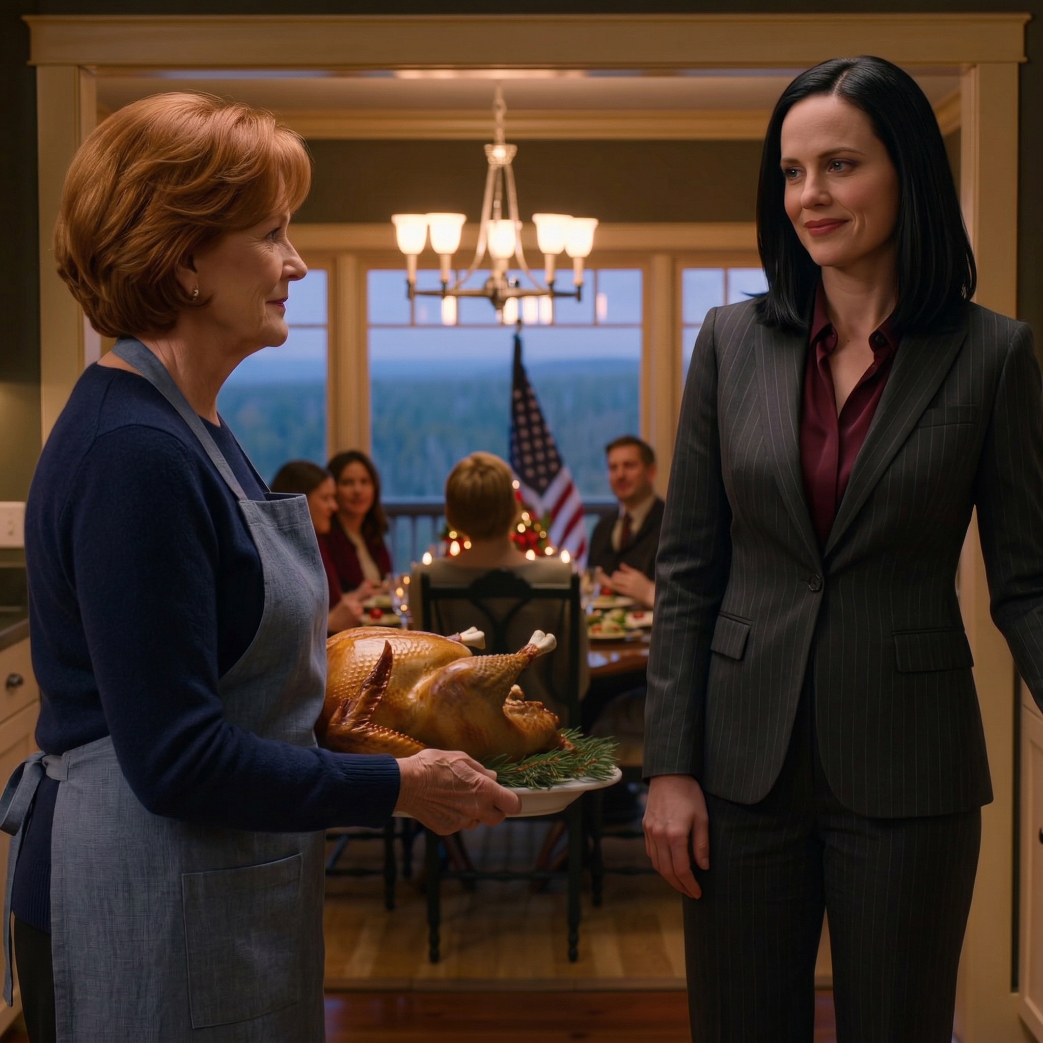 Jag var uppe klockan 04:30 och stekte en kalkon och gjorde tranbärssås i Lake Superiors hem, min man och jag köpte 1993, och precis framför gästerna som min dotter hade bjudit in, sa hon lugnt till mig, “Kanske skulle du vara bekvämare att äta på övervåningen,” som om jag inte var något annat än kvinnan i köket, tills jag såg platskortet dukat i spetsen på bordet