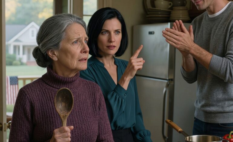 “Gå ut ur mitt kök just nu,” skrek min svärdotter i mitt eget hus. Hon använde mina krukor och mina matvaror för att laga mat för hela sin familj, och min son började faktiskt klappa. “Det stämmer, älskling,” sa han. “Det är på tiden att någon äntligen sätter henne på plats…” Men han fick aldrig avsluta den meningen.