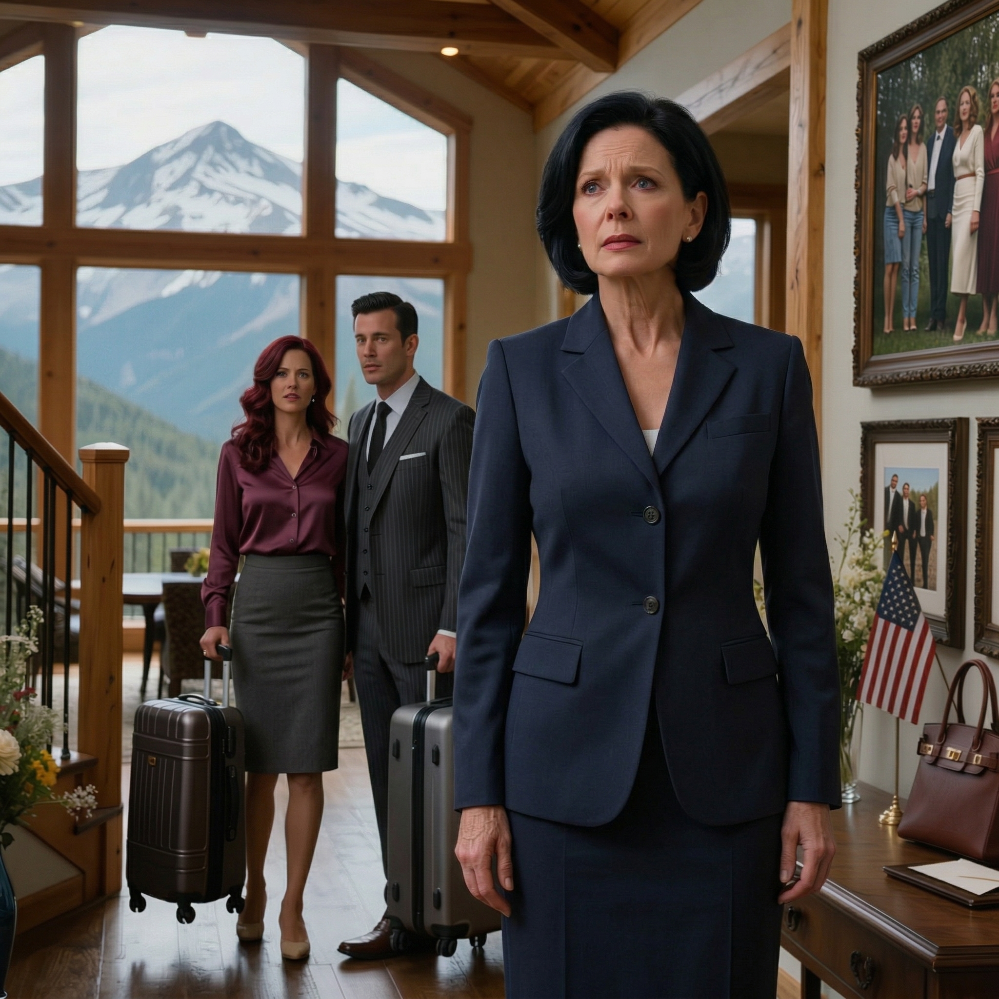 Vi hörde att du köpte en lyxvilla i Alperna, så vi kom för att flytta in och sluta fred,” sa min svärdotter precis vid min dörr och knuffade sedan in hennes resväska som om platsen hade väntat på dem hela tiden, men när de två nådde stora salen och såg väggen av fotografier som täckte rummet, de stannade båda på det sätt som folk gör när de inser att de kom till fel ställe för att göra anspråk på en andel.