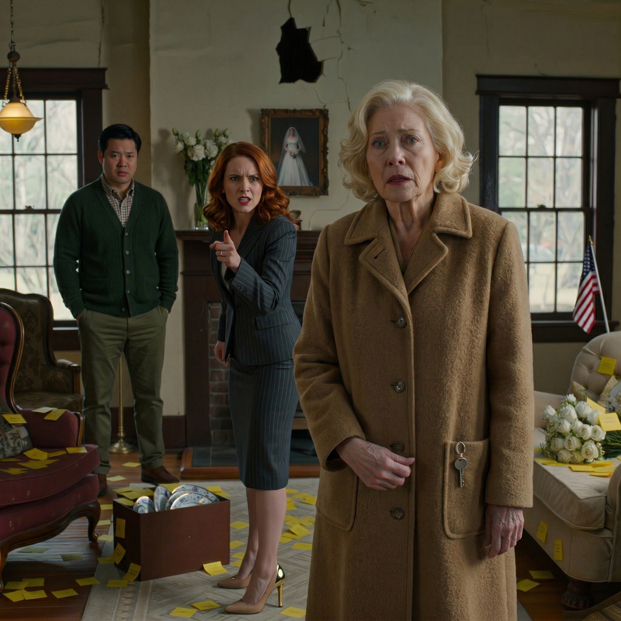 Efter att min man dog höll jag arvet på 28 miljoner dollar och takvåningen i New York City hemliga, och ändå bara 5 dagar efter begravningen stod min svärdotter mitt i mitt vardagsrum och sa med kall röst, “När du är klar med att gråta, packa dina saker och gå live på gatan,” och jag svarade bara, “Okej,” medan hon inte hade någon aning om att jag fortfarande höll i nyckeln sa Daniel åt mig att gömma mig