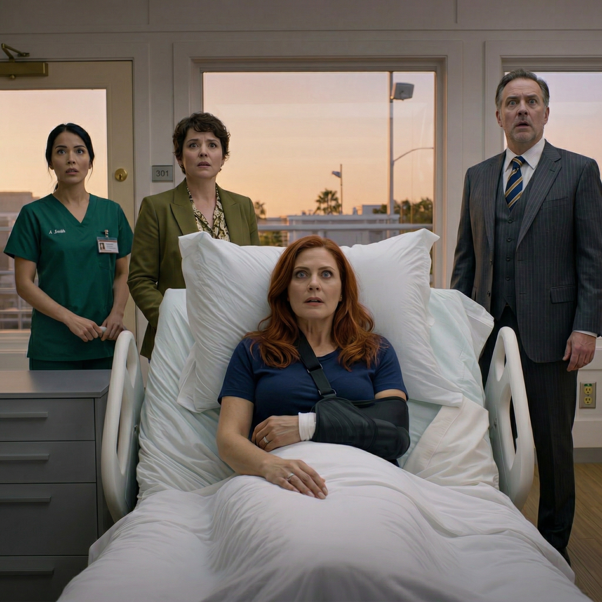 Jag ärvde 80 miljoner dollar och gjorde nästan misstaget att ringa min syster först. För en kort sekund tänkte jag att ett nummer så stort kunde köpa fred, eller åtminstone en ren början. Sedan körde en bil mot rött ljus, jag vaknade i en sjukhussäng med ett frakturerat nyckelben och hjärnskakning, och min syster kunde inte bry sig om att hälsa på. Hon sa att hon var upptagen. Dagar senare dök hon äntligen upp med en snygg ny pojkvän och den sortens leende som folk bär när de tror att de fortfarande har kontroll. Hon trodde att hon klev in i ett försenat familjestund. Hon klev faktiskt in i exakt den sekund allt skulle spricka upp.