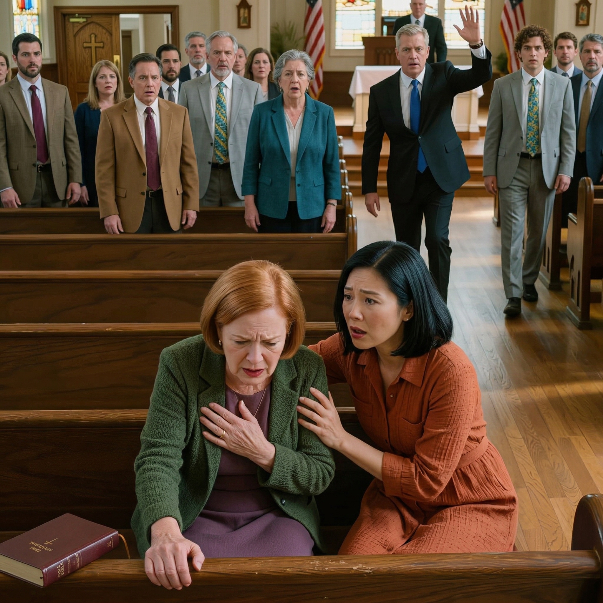 Jag kollapsade i kyrkan och slutade behöva akutvård. Läkaren ringde min dotter 47 gånger, men hon hämtade aldrig. Efter 3 dagar medvetslös vaknade jag av ett foto på henne på stranden: “Familjeresa. Ingen stress. Inget drama.” Jag höll tyst. Dagar senare ringde hon mig i panik…