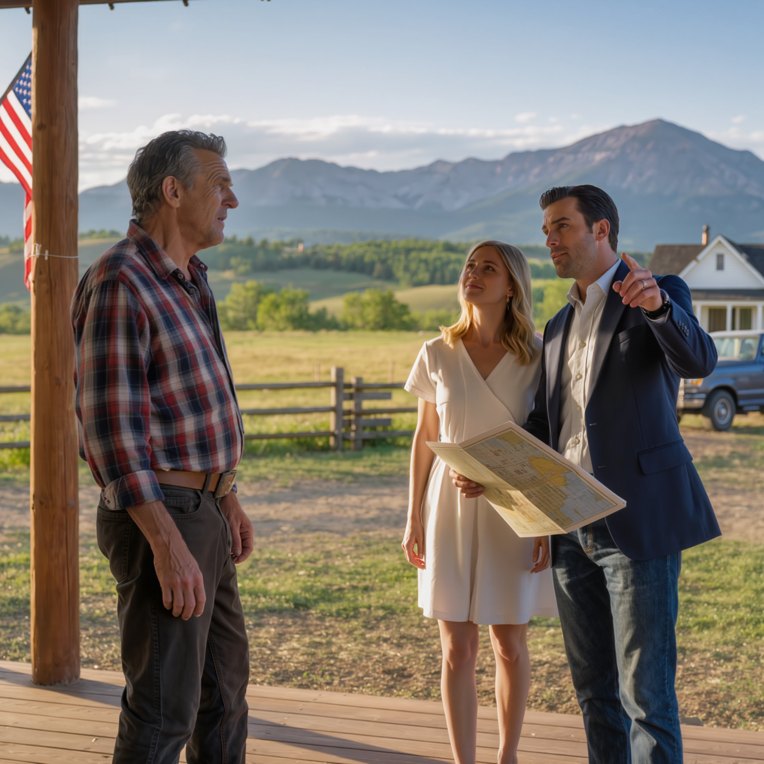 Hennes fästman fortsatte att undersöka vår familjs ranchmark, men jag borstade bort det som artigt småprat. Tills hon stod vid altaret, på väg att säga “det gör jag,” och smet mig en lapp gömd i hennes bukett—bara några ord: “Pappa, hjälp mig.” Jag sköt mig på fötter…