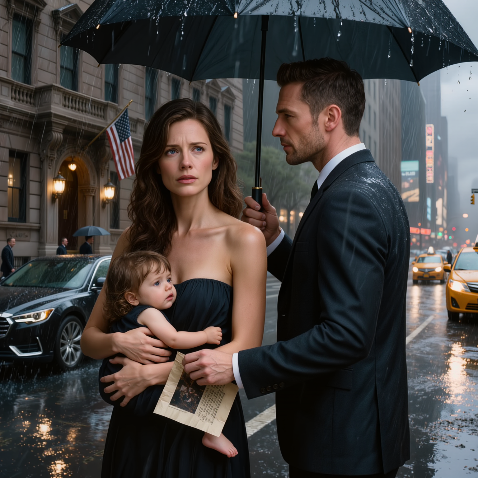 Min man kastade DNA-testresultaten på mig och hävdade att vår dotter inte var hans. Sedan, en regnig natt, tvingade han min dotter och mig att lämna huset. Men just när jag trodde att vi inte hade någonstans att vända, dök en man upp…