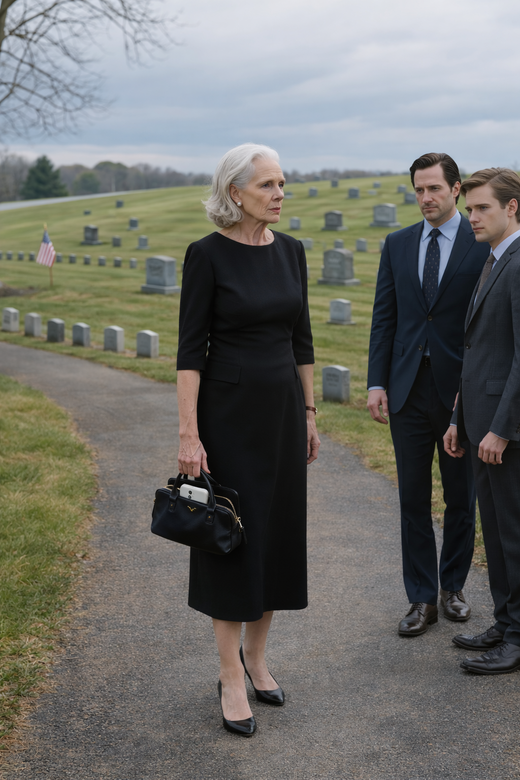My husband’s funeral had barely ended when an unknown number lit up my phone: “I’m alive. That’s not me in the casket.” I looked at my two sons standing too calm by the grave, and the next morning, one quiet trip across town turned their careful condolences into thirty missed calls and sudden fear.