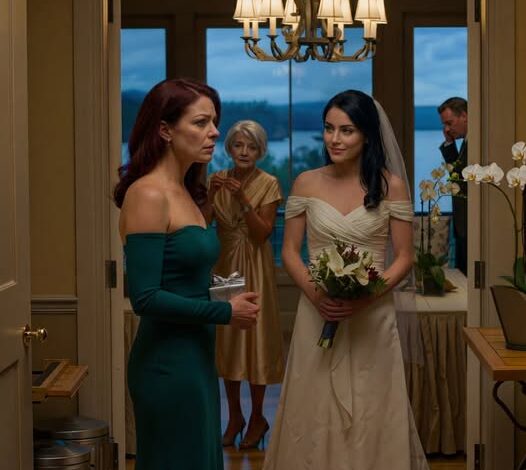 “Guess you don’t count,” my sister whispered after the wedding planner seated me beside the trash cans at her lakefront reception—but when I slipped a silver gift box onto the table and walked out into the Vermont night, five minutes later the chandeliers went silent, a scream tore through the ballroom, and everyone finally saw which sister had been lying all along.