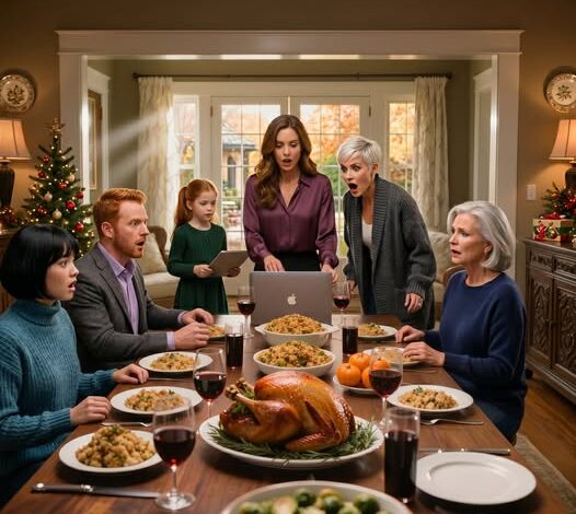 At Thanksgiving, my sister snatched my laptop, smiled at a table full of relatives, and said, “Let’s show everyone what Sarah’s really been up to,” because in my family I was the quiet daughter with the little antique-shop job, the one they mocked, ignored, and sent away for sneezing—until one glowing screen, one frozen room, and one number nobody was supposed to see changed everything.