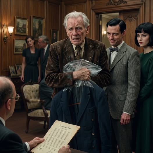 At my wife’s funeral, the lawyer handed my son-in-law eight million dollars and handed me her old winter coat; when Randall smirked and said, “Looks like that’s all you deserve,” I thought forty years of marriage had ended in humiliation—until I cut open the coat lining after midnight and found a sealed envelope with my name on it, and the first line inside made my hands go numb.