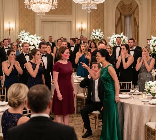 I walked into the engagement party in a borrowed dress, and my own sister snapped, “This wedding is over. I’m not letting a poor girl embarrass our family.” The room froze. My cheeks burned—until the groom suddenly stood, eyes wide, and said loud enough for everyone to hear, “Boss… you’re here.” Gasps rippled through the relatives. My sister stammered, “W-what did you call her?” I smiled—because that wasn’t even the biggest secret.